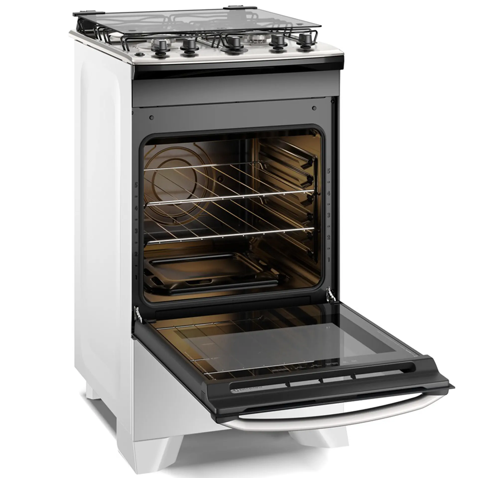 Fogão Electrolux Efficient FE4IB Automático Mesa Inox Forno 72,6L - Branco - Bivolt