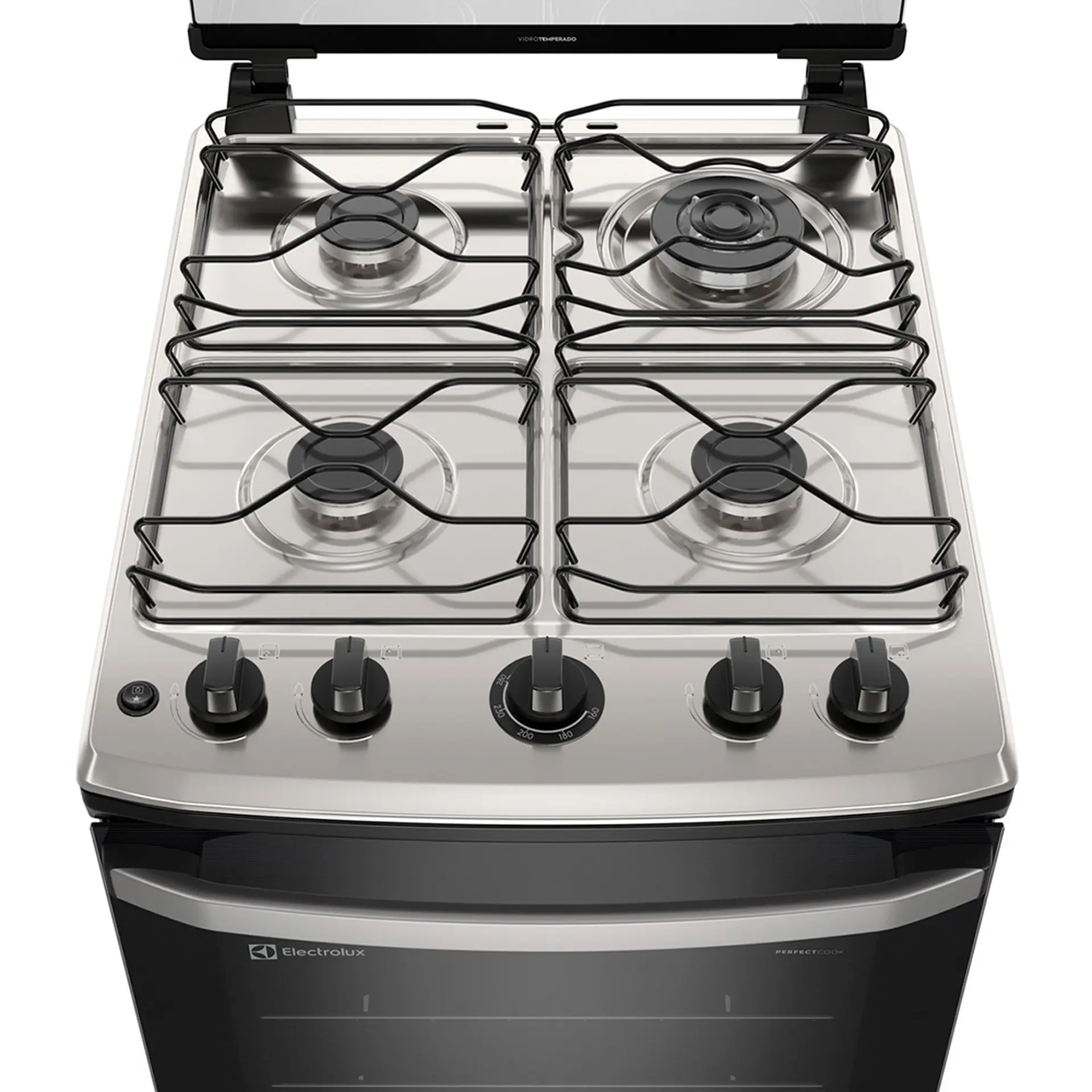 Fogão Electrolux Efficient FE4IB Automático Mesa Inox Forno 72,6L - Branco - Bivolt