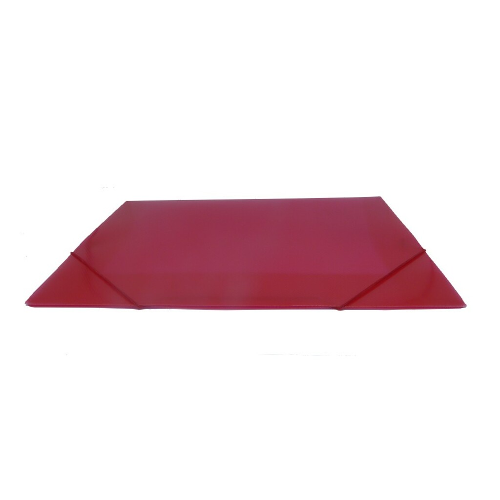Pasta Aba Elástico Ofício 335 x 235mm sem Lombo Vermelho Solft Polibras - Pacote com 10 Unidades - 160207