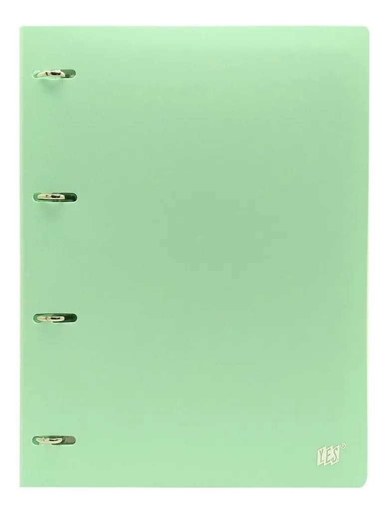 Caderno Fichário Yes Universitário 96 Folhas 5 Divisórias Verde Pastel