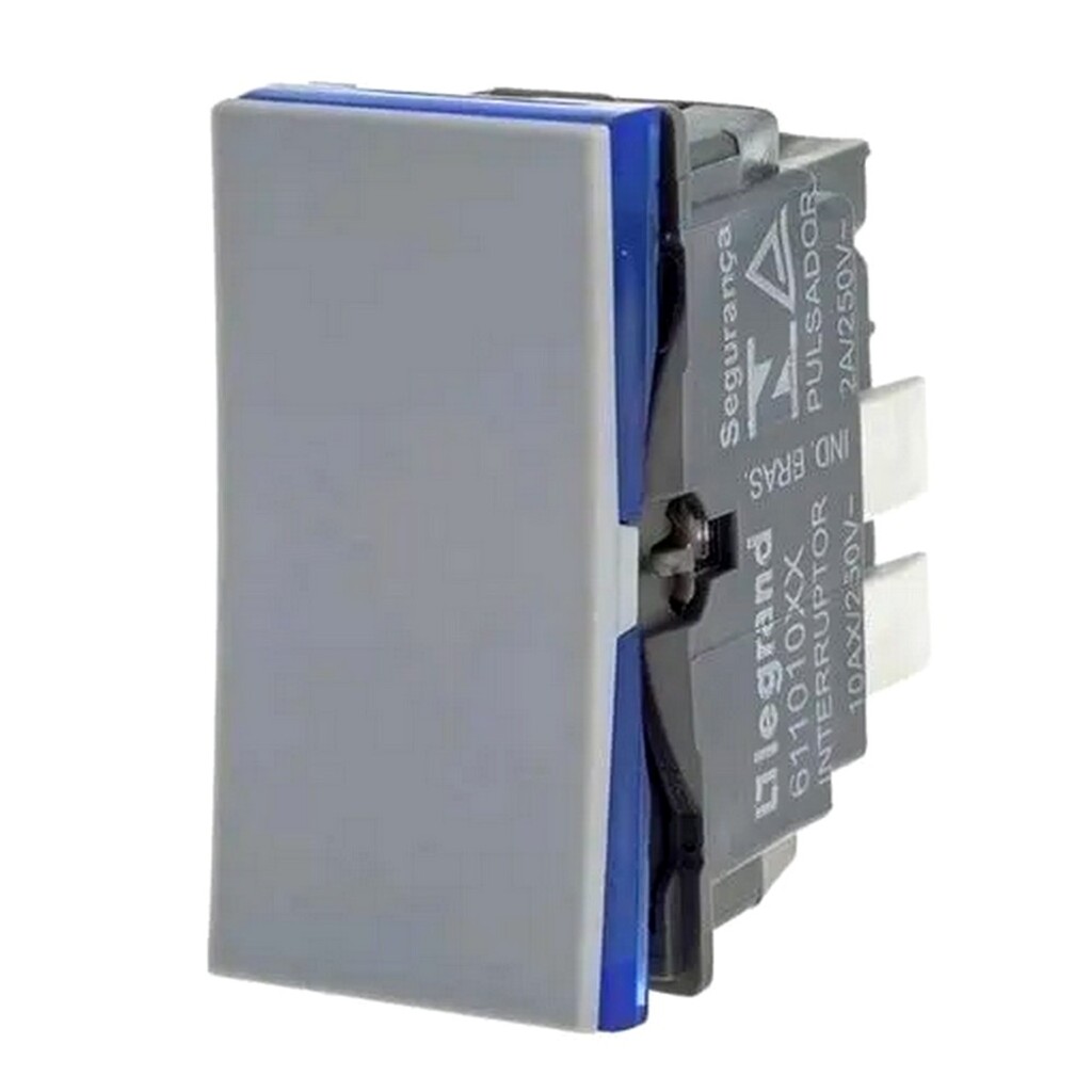 Interruptor 1 Simples Módulo 10A Pial Plus+ I Legrand  Cinza - 611010CZ