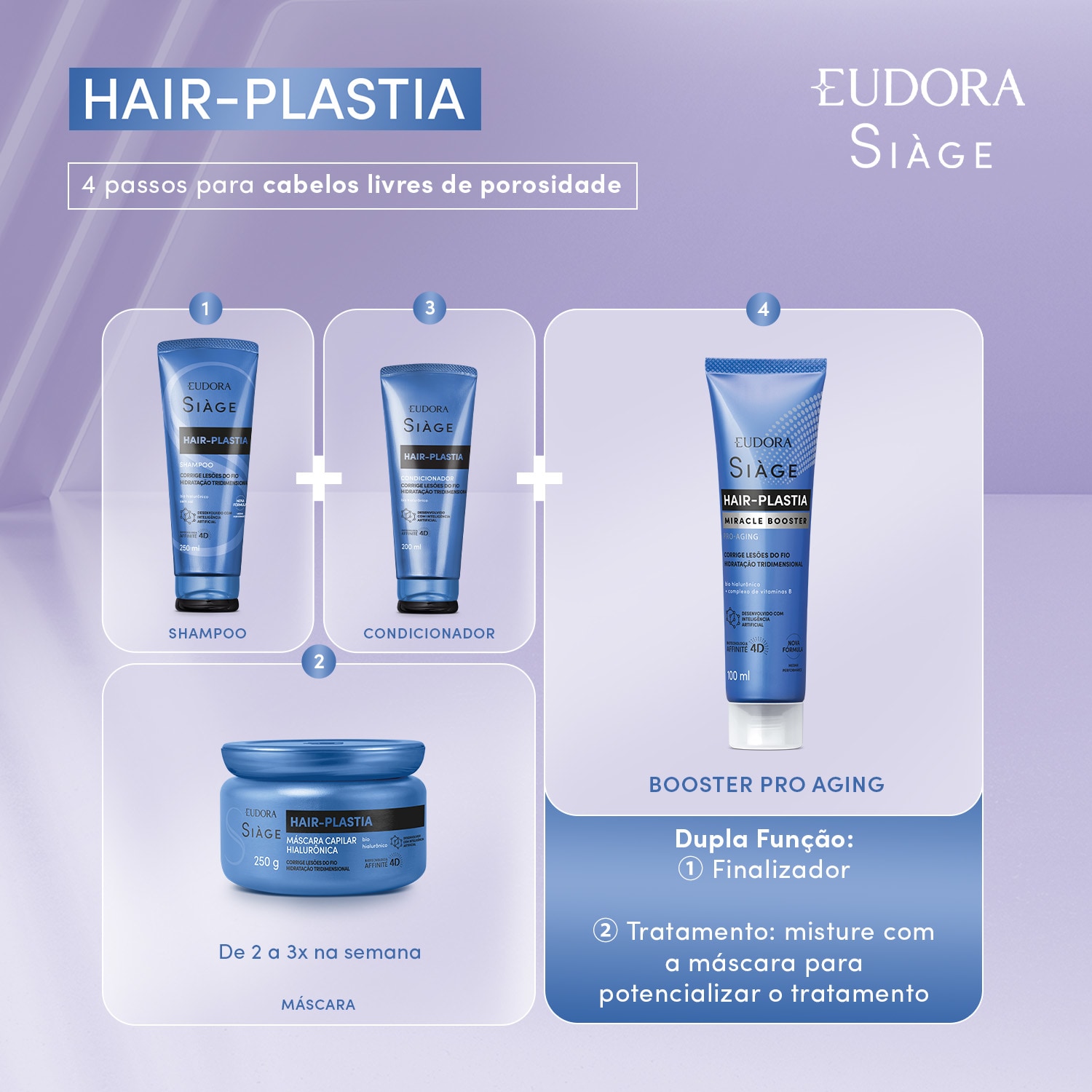 Eudora Siàge Hair-Plastia Máscara Capilar 250g