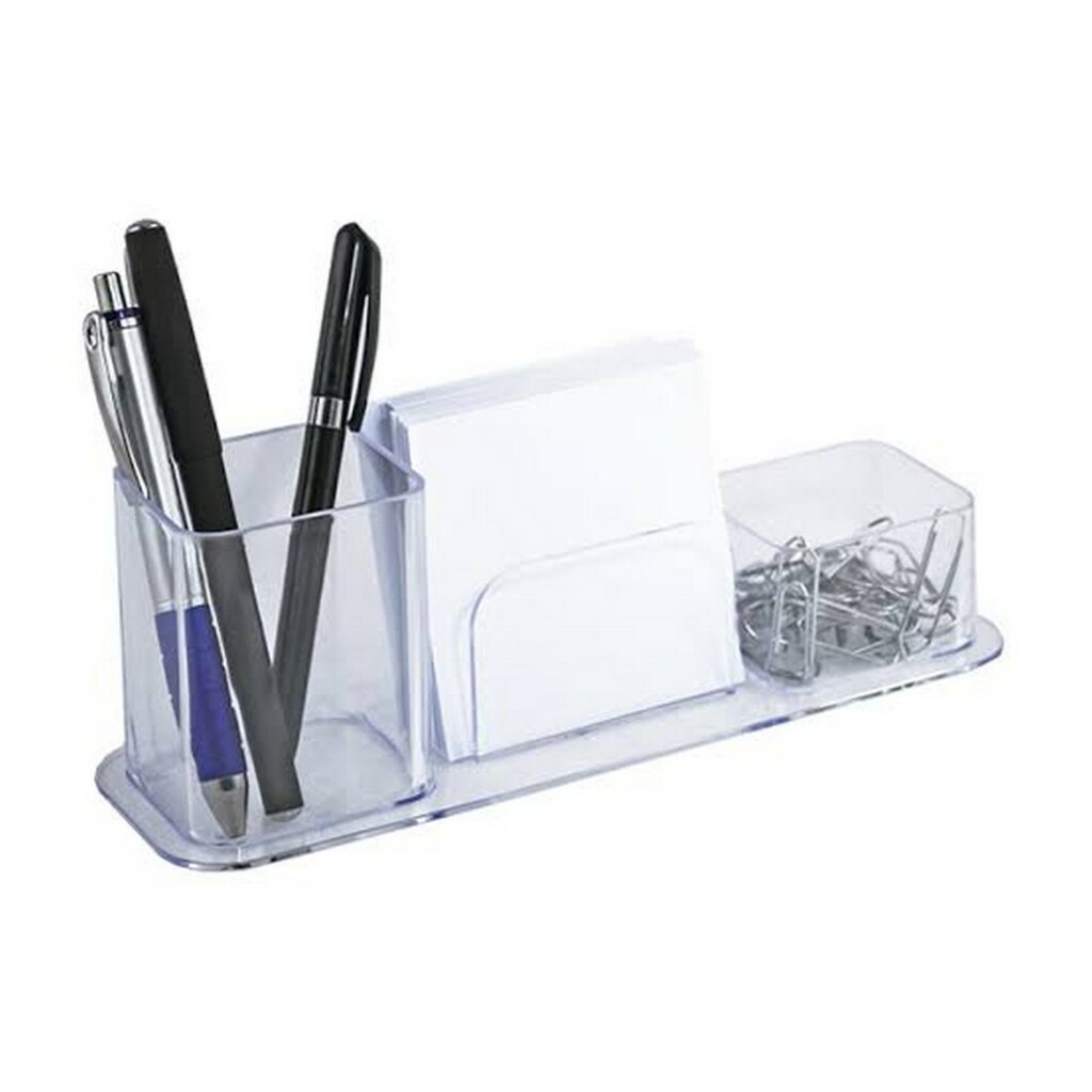 Porta Canetas, Clips e Lembretes Triplo Cristal Dellocolor Dello - 3031.H.0012