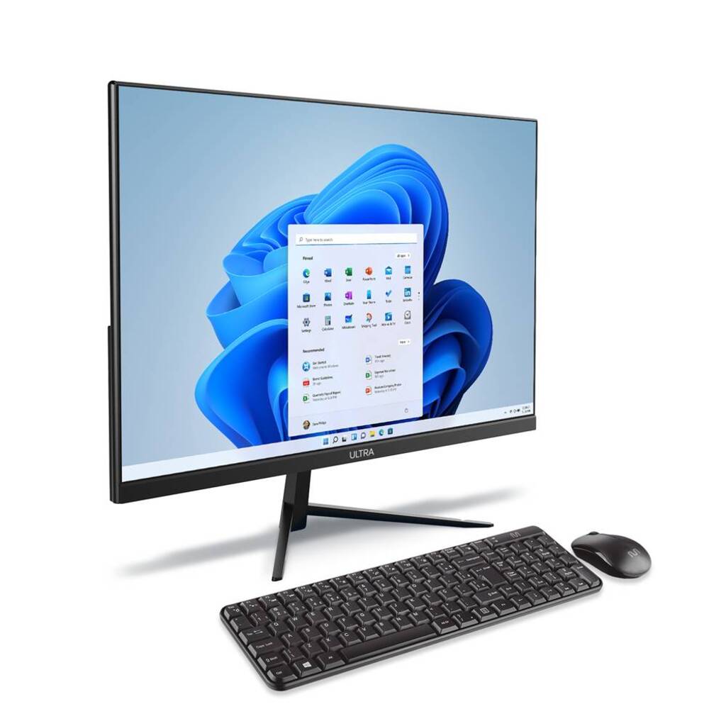 Micro Computador All in One Preto Multi i3 8145U Memória 4 GB SSD 120 GB Monitor 23,8 Windows 11 Home e Kit Teclado Mouse sem Fio - UB840