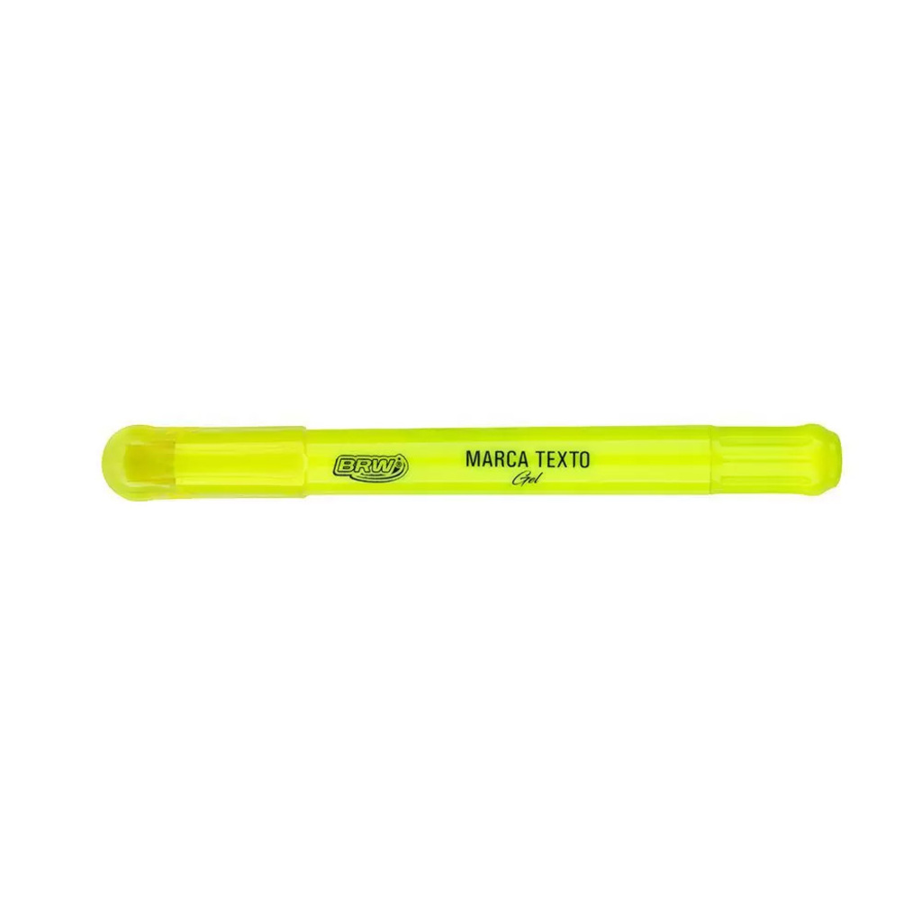 Caneta Marca Texto Gel Amarelo Unitário - BRW - CA9001