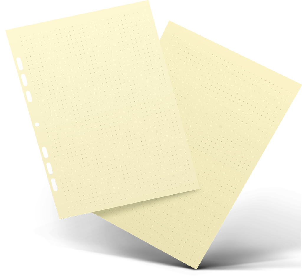 Refil Caderno Ótima Ultra Pontilhado 50 Folhas Amarelo