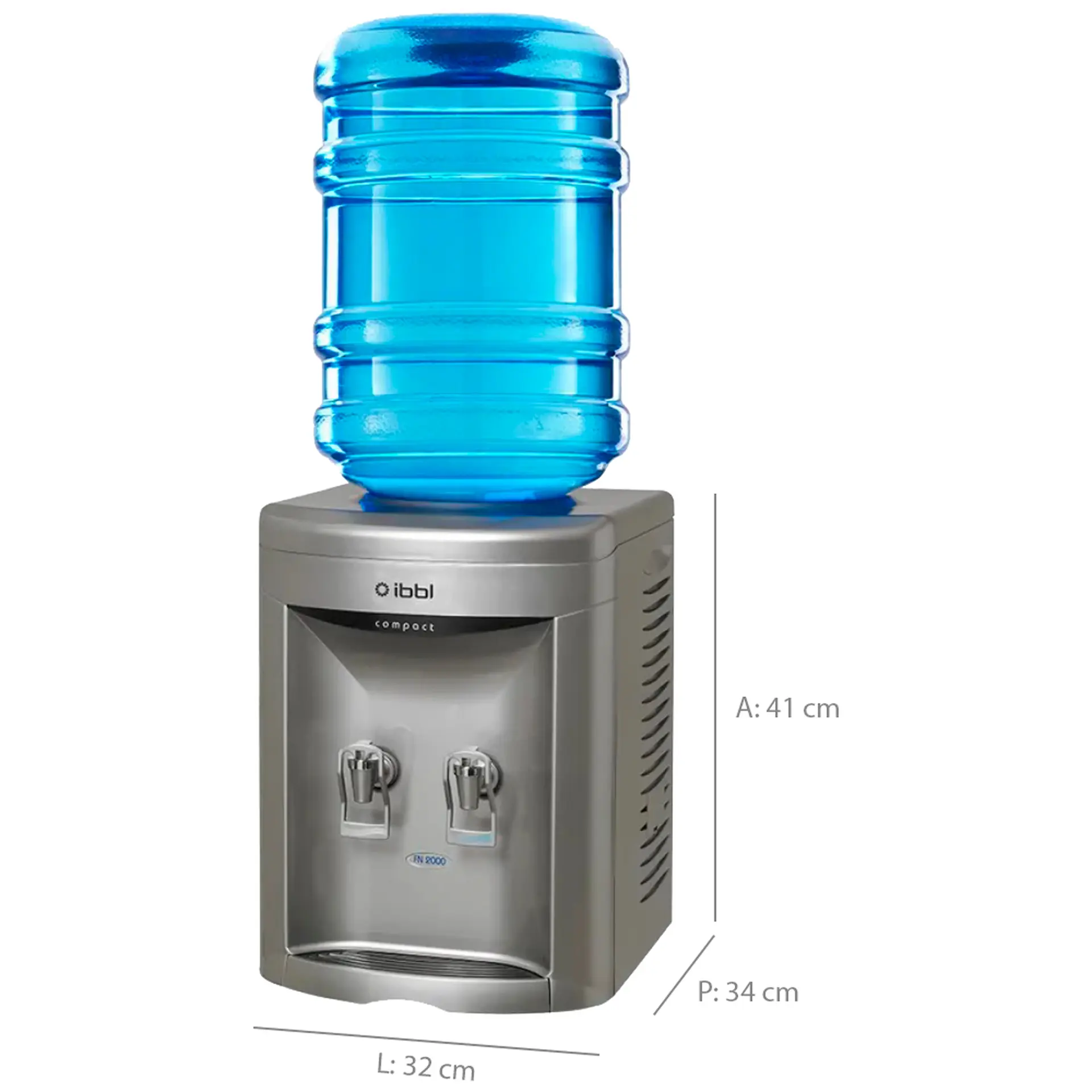 Bebedouro de Água para Galão de 10 e 20L IBBL Compact - Prata - 220 Volts