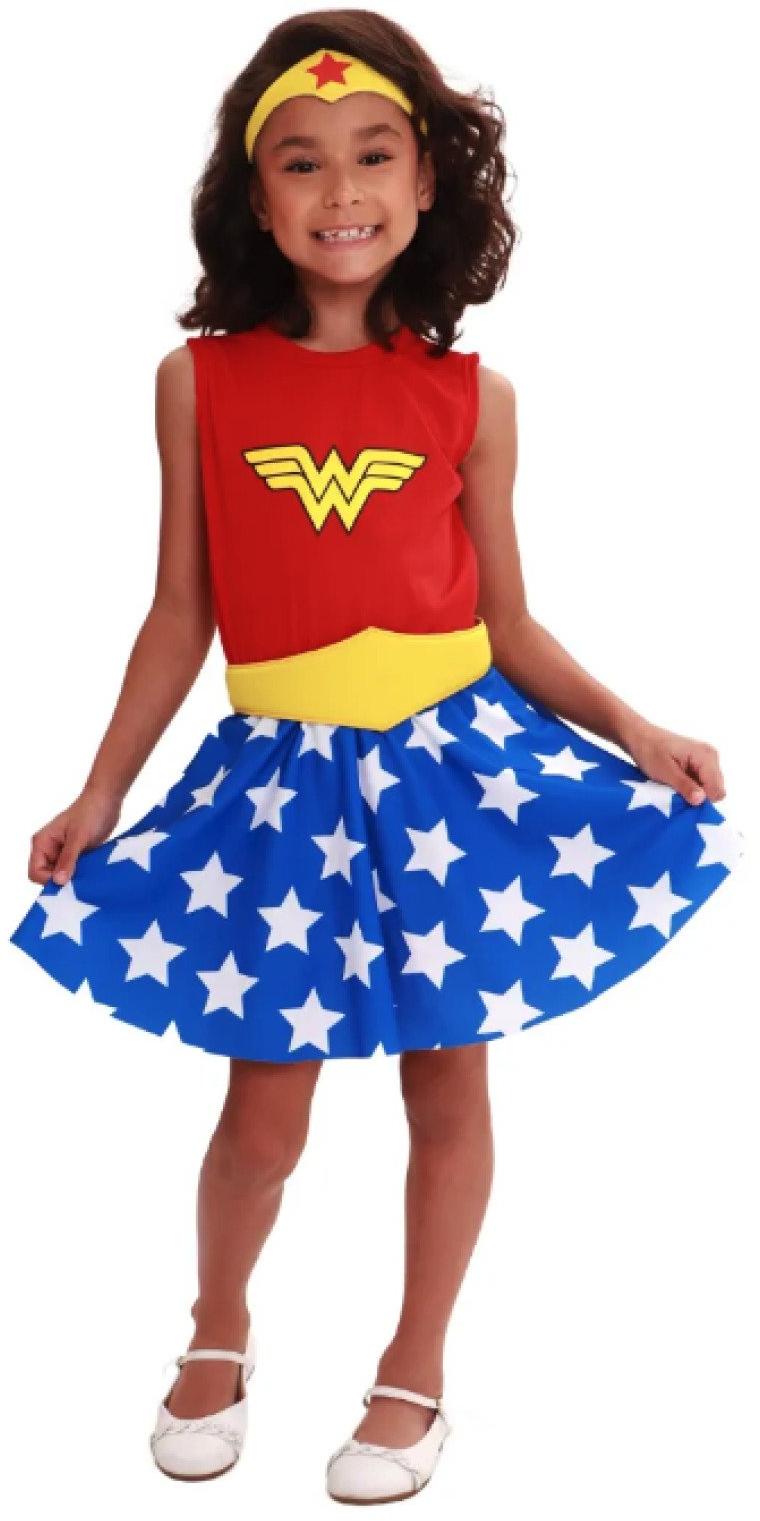 Fantasia Infantil Mulher Maravilha Tam M Clássica Super Magia