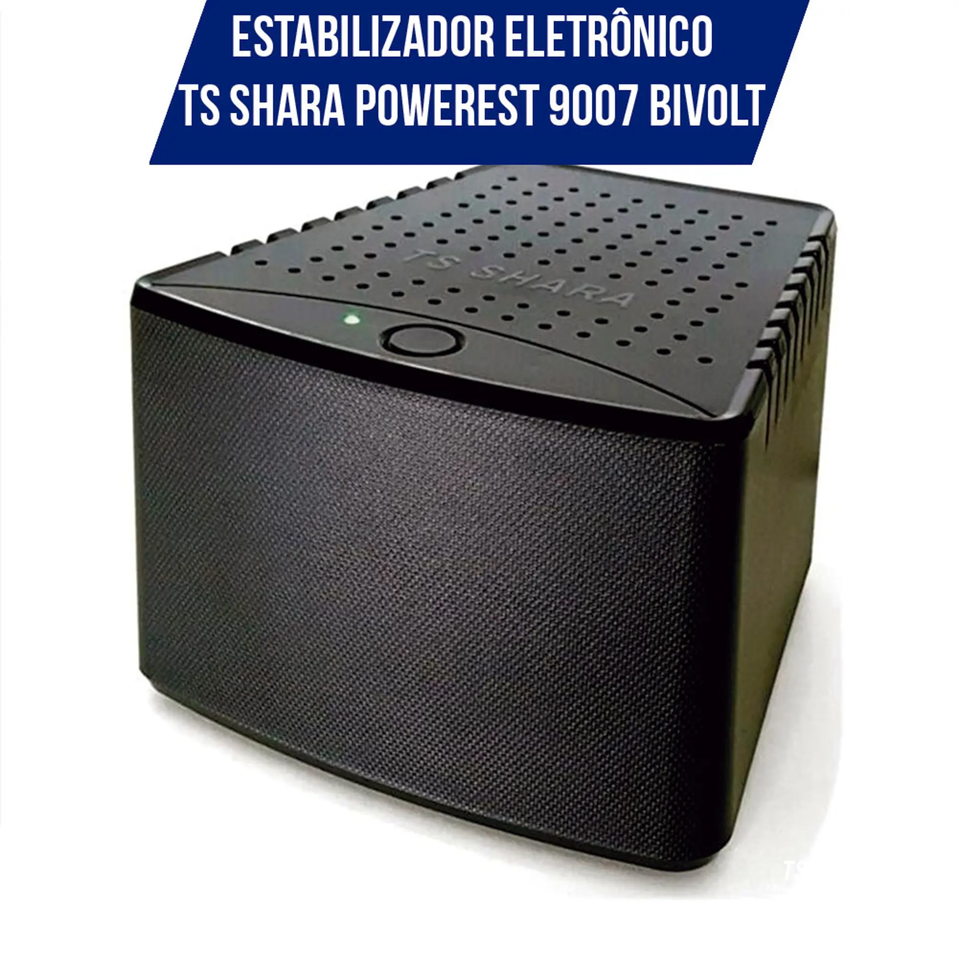 Estabilizador TS Shara Powerest Home 1000VA 6 Tomadas Filtro de Linha 9007 - Preto - Bivolt
