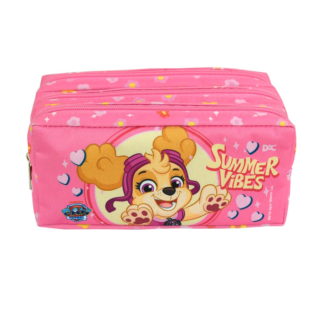 Estojo Escolar DAC Patrulha Canina Triplo em Tecido