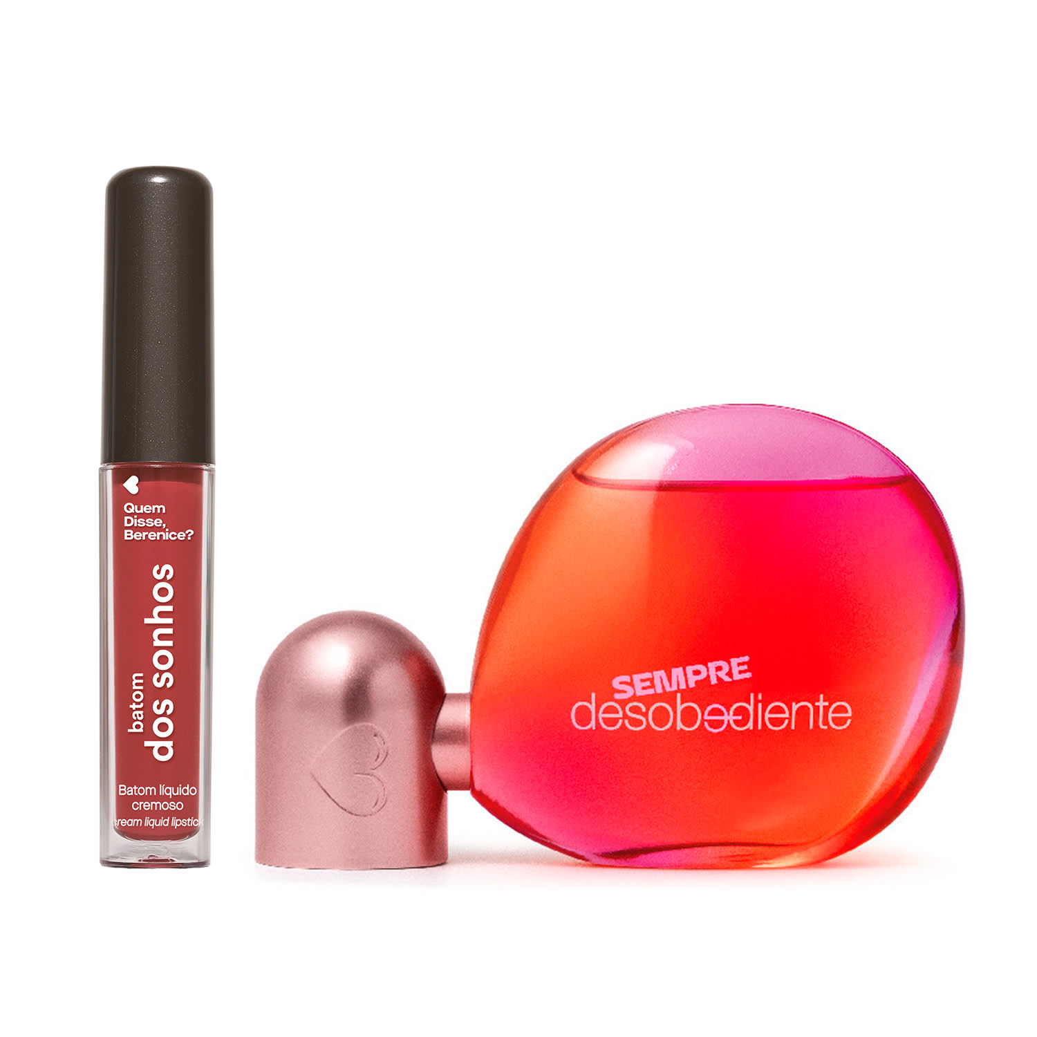 Combo Quem Disse, Berenice?:Sempre Desobediente Eau De Parfum 100ml+ Batom Líquido Cremoso Marrom 5ml