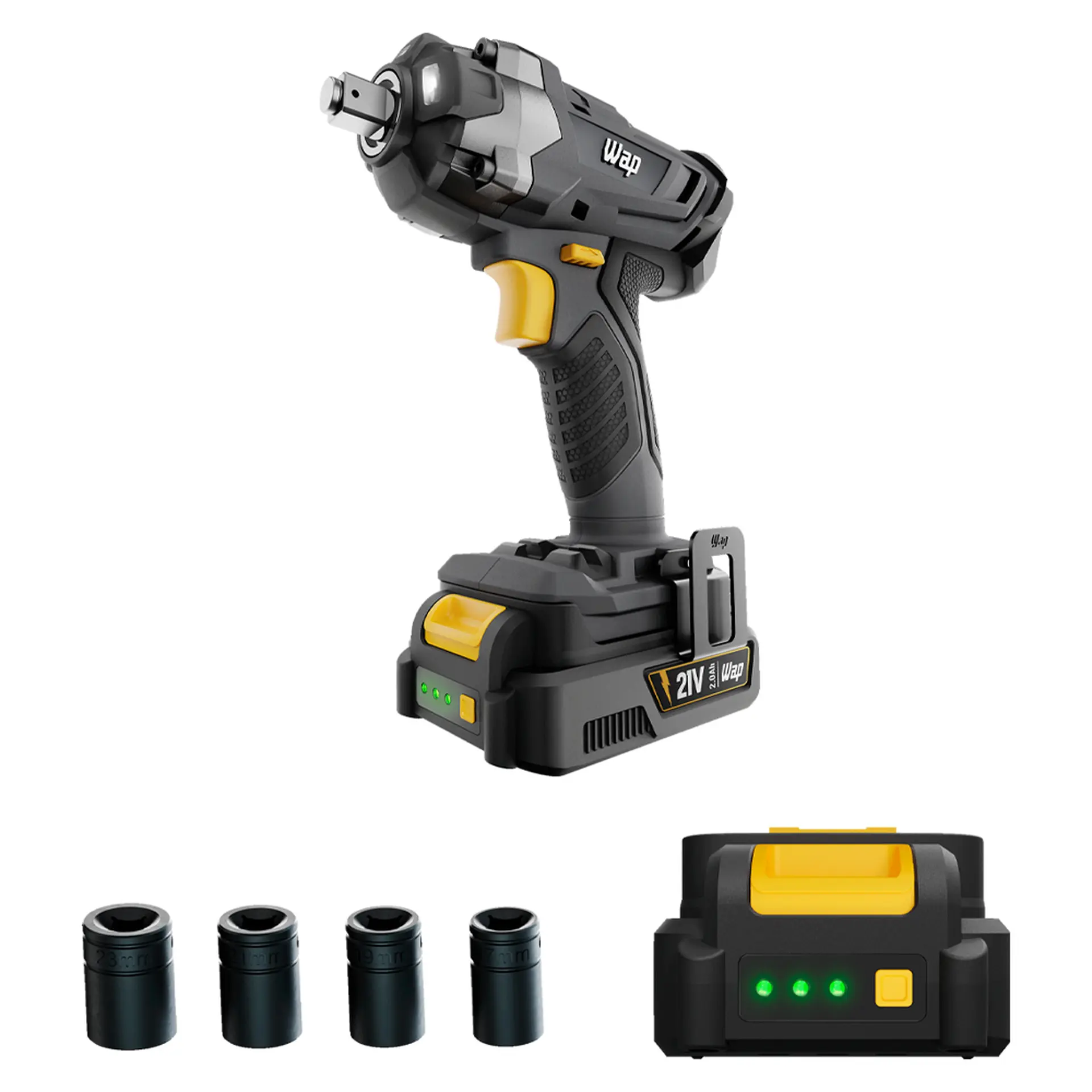 Chave de impacto Wap 1/2 21V a Bateria CH01 - Cinza/Amarelo - Bivolt