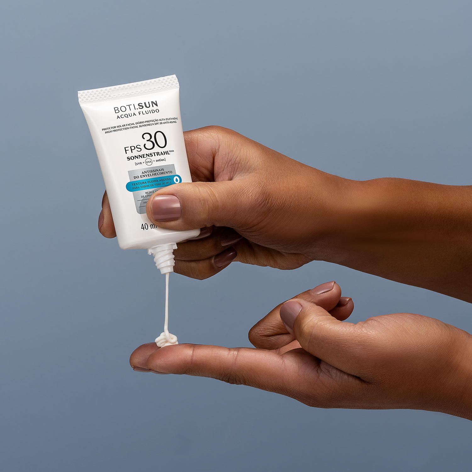 Protetor Solar Facial Antissinais FPS30 BOTI.SUN Acqua Fluido 40ml