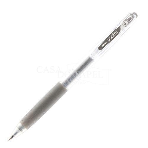 Caneta Esferográfica Pilot Retrátil Pop'Lol 0.7mm Prata