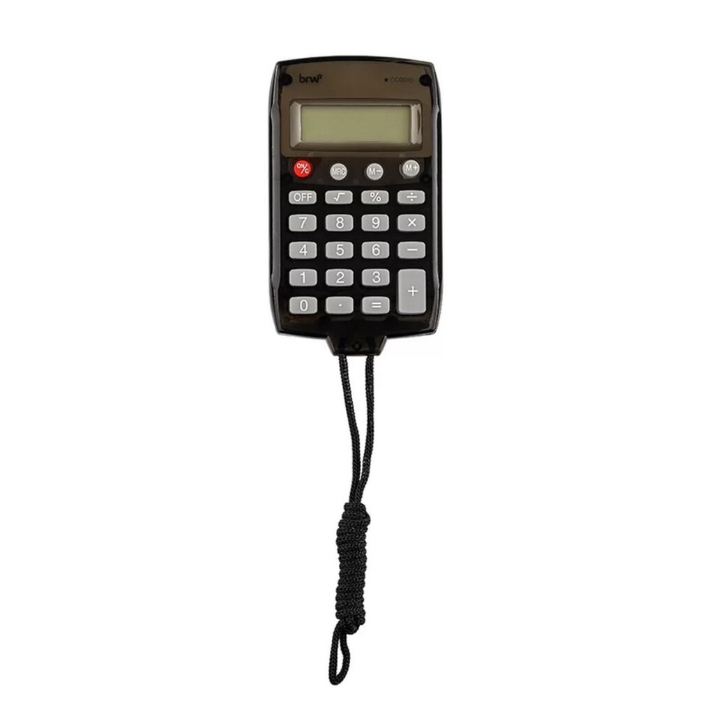 Calculadora Eletrônica de Bolso 8 Dígitos Preto BRW - Unitário - CC0010