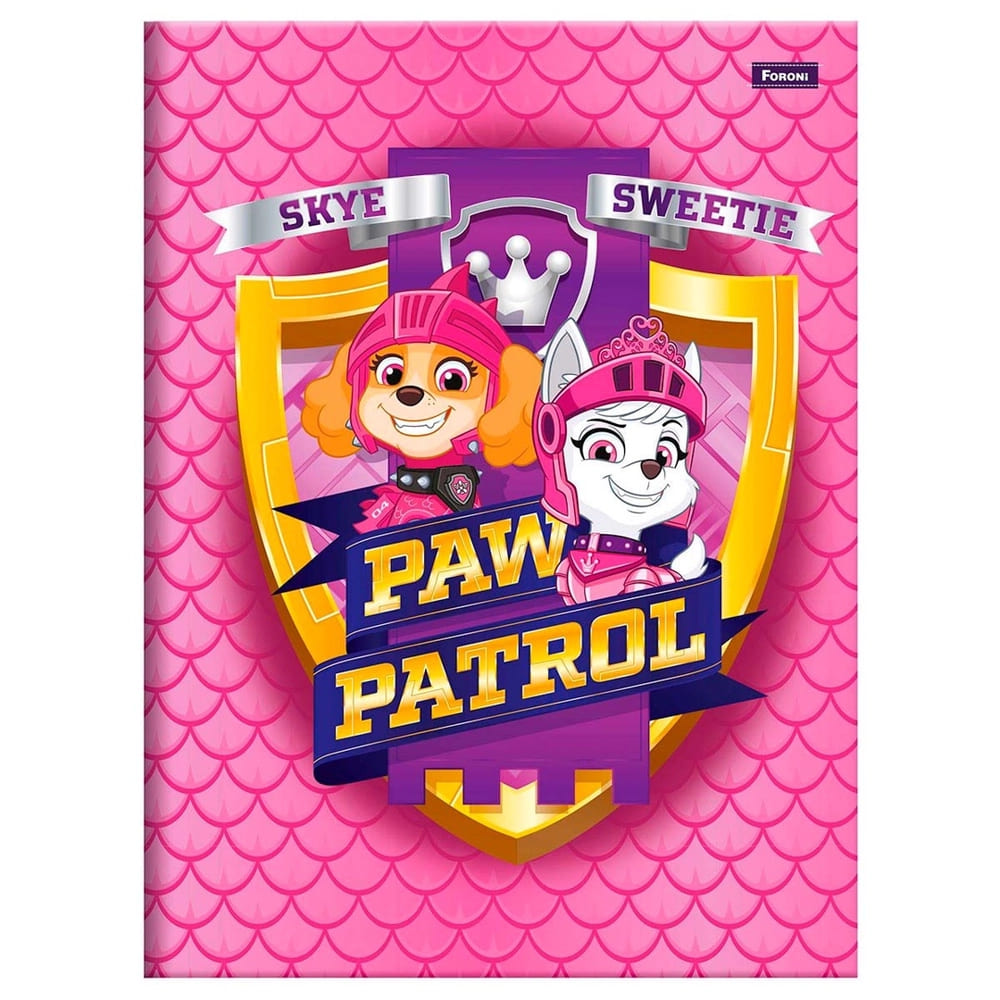Caderno Brochura Foroni Patrulha Canina Capa Dura 80 Folhas