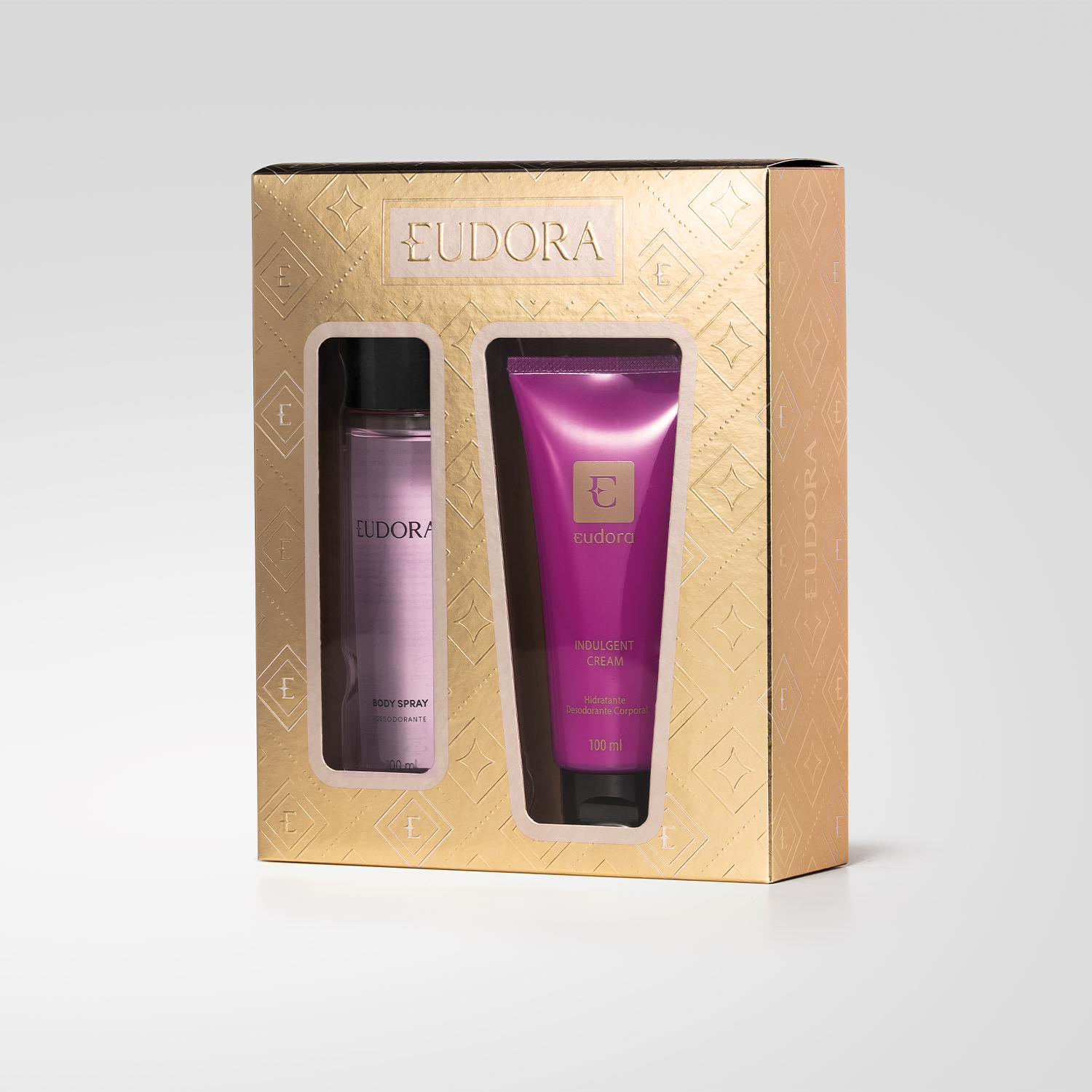 Kit Presente de Natal Eudora Edp: Creme Corporal 100ml + Body Spray 100ml