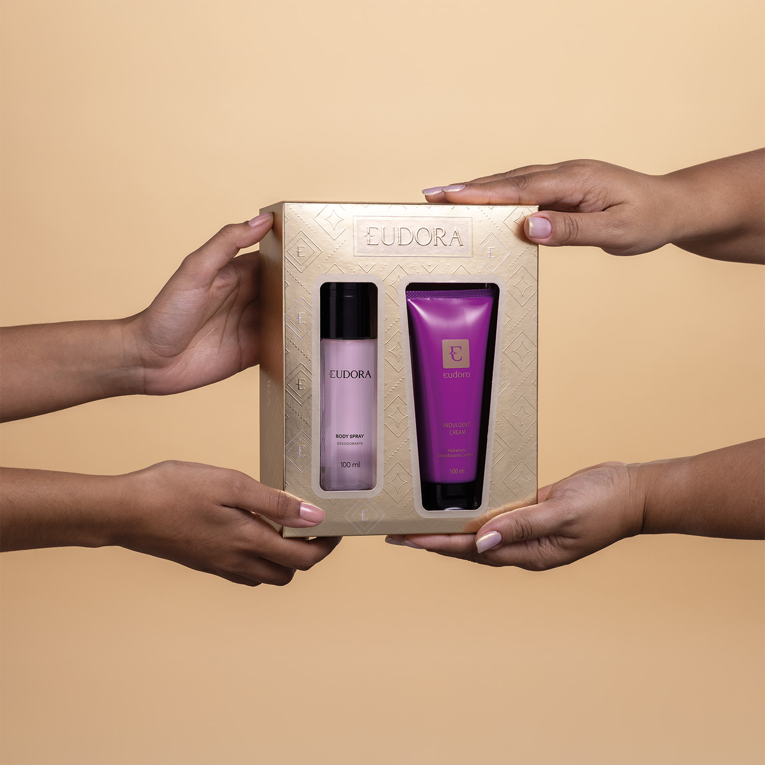 Kit Presente de Natal Eudora Edp: Creme Corporal 100ml + Body Spray 100ml