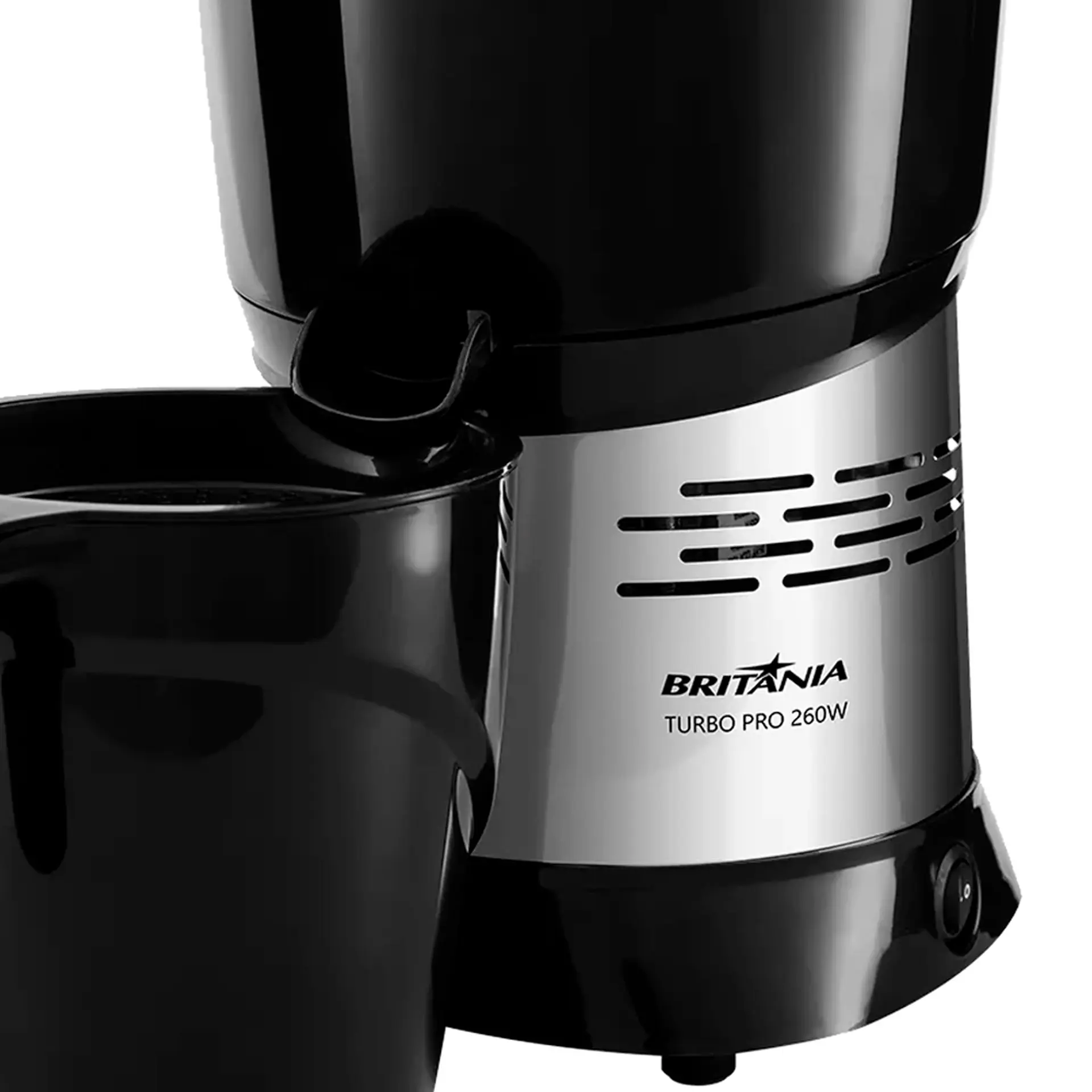 Espremedor de Frutas Britânia Turbo Pro 1,3L 260W - Preto/Inox - Bivolt