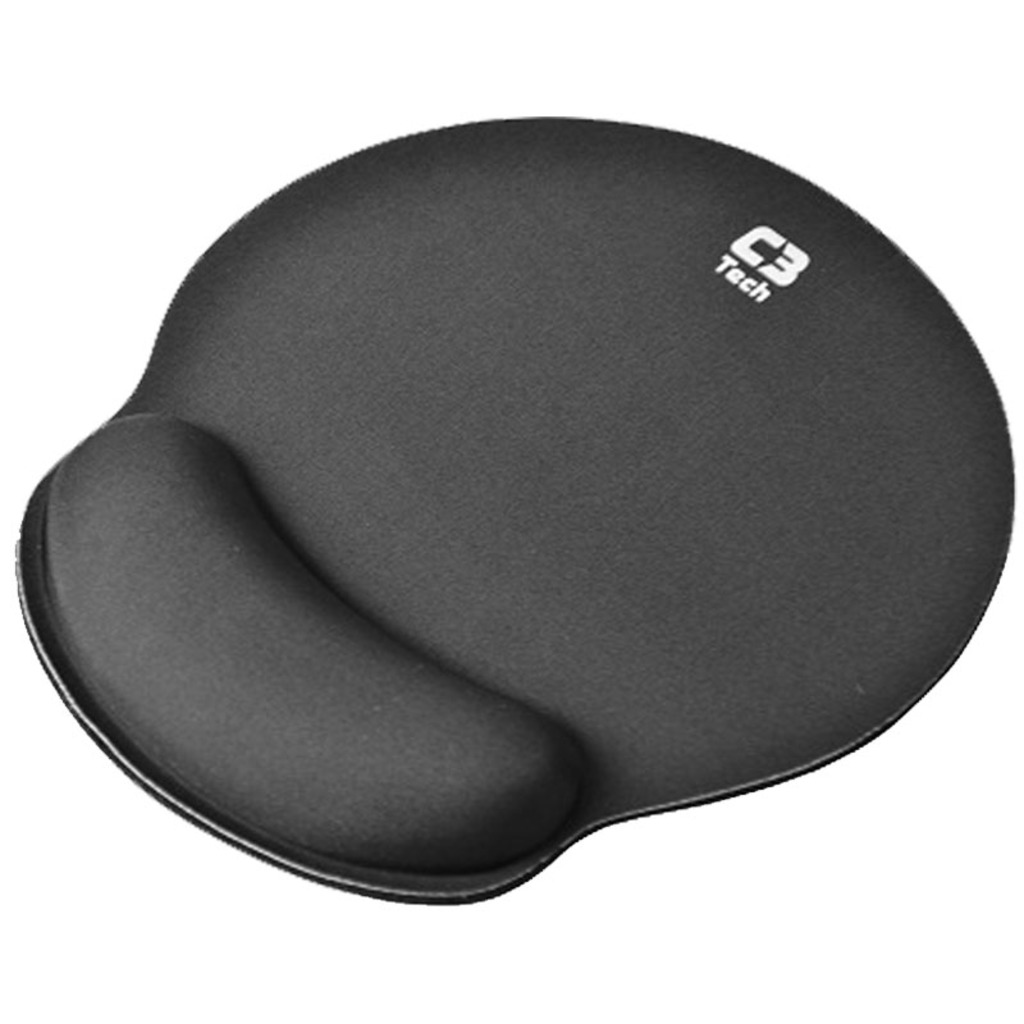 Mouse Pad com Apoio de Punho em Gel Preto 235x200x22mm C3Tech - MP-100 - Vendido Unitário