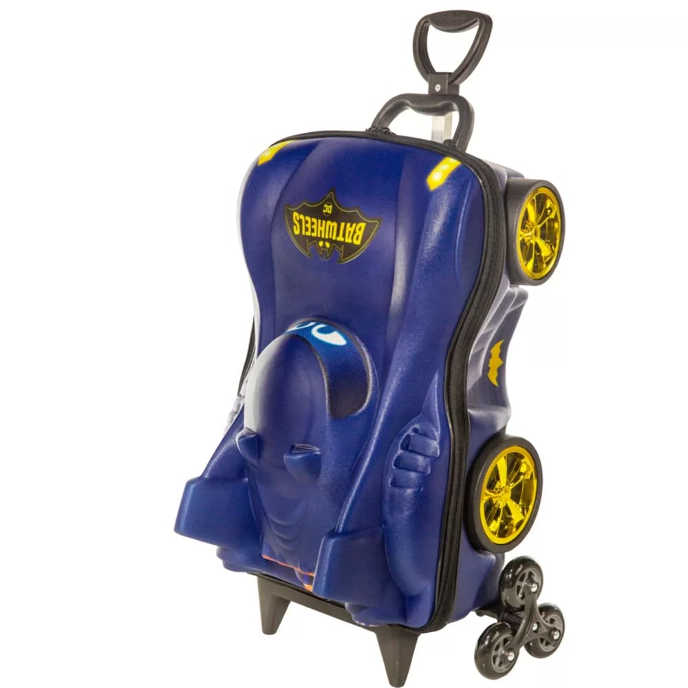 Mochila com Rodas Infantil Diplomata Batwheels Rodinha Tripla Grande