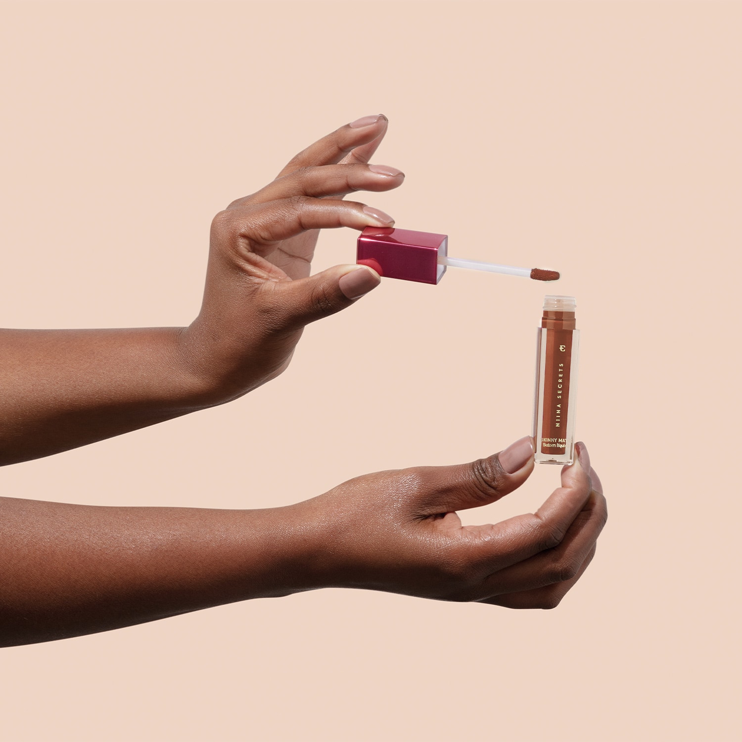 Eudora Niina Secrets Skinny Matte Castanho Begônia - Batom Líquido 5ml