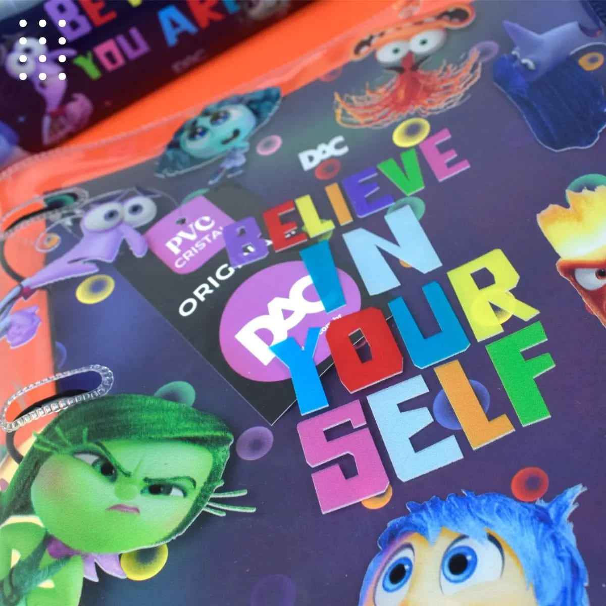 Fichário DAC Universitário Divertidamente Grande em PVC Cristal 192 Folhas