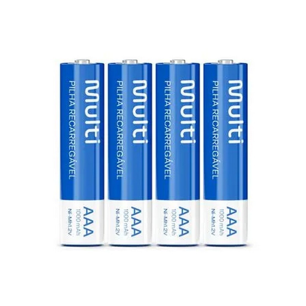 Pilha Recarregável AAA 1000MAH Multilaser CB050 - Blister com 4 Pilhas