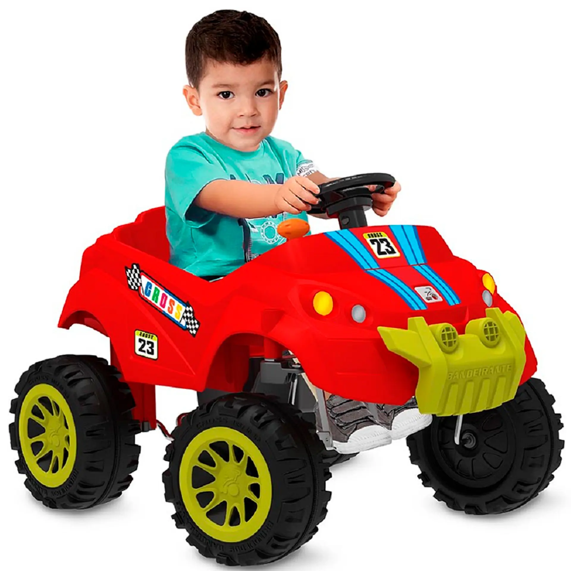 Carro de Passeio a Pedal Infantil Bandeirante BabyCross até 35 kg - Vermelho
