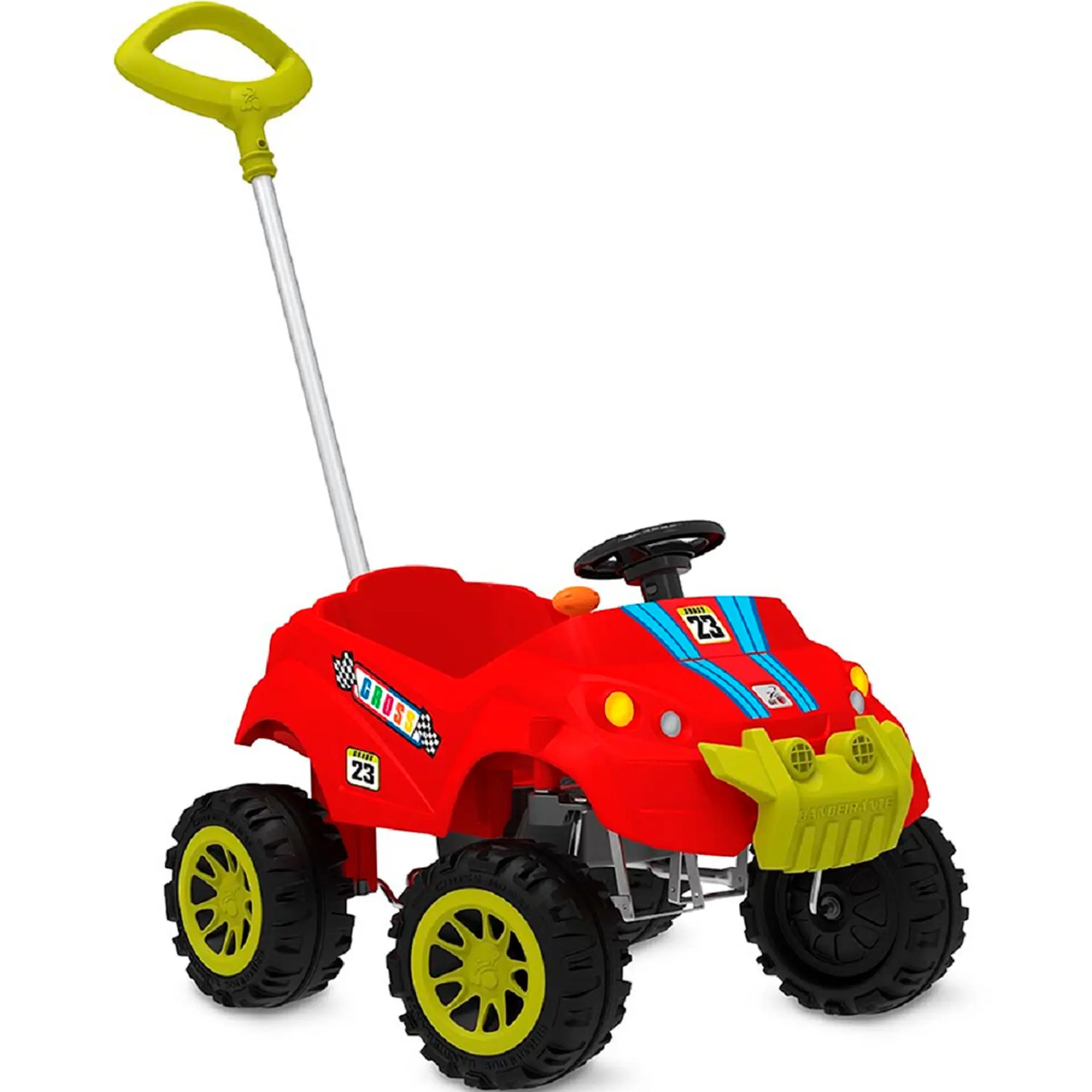 Carro de Passeio a Pedal Infantil Bandeirante BabyCross até 35 kg - Vermelho
