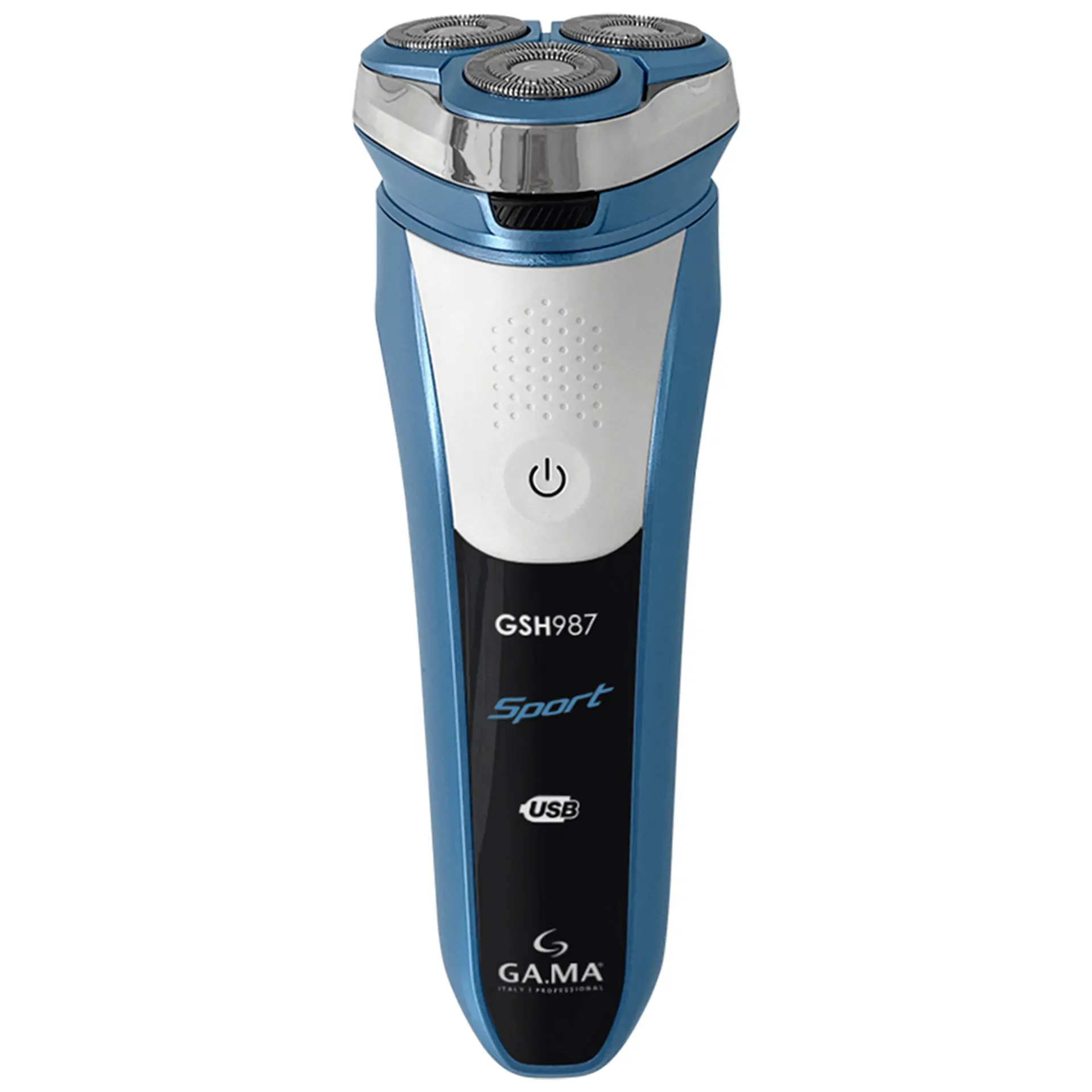 Barbeador Gama Sport 3 Lâminas à Prova d'água Sem Fio GSH987 - Branco/Azul - Bivolt
