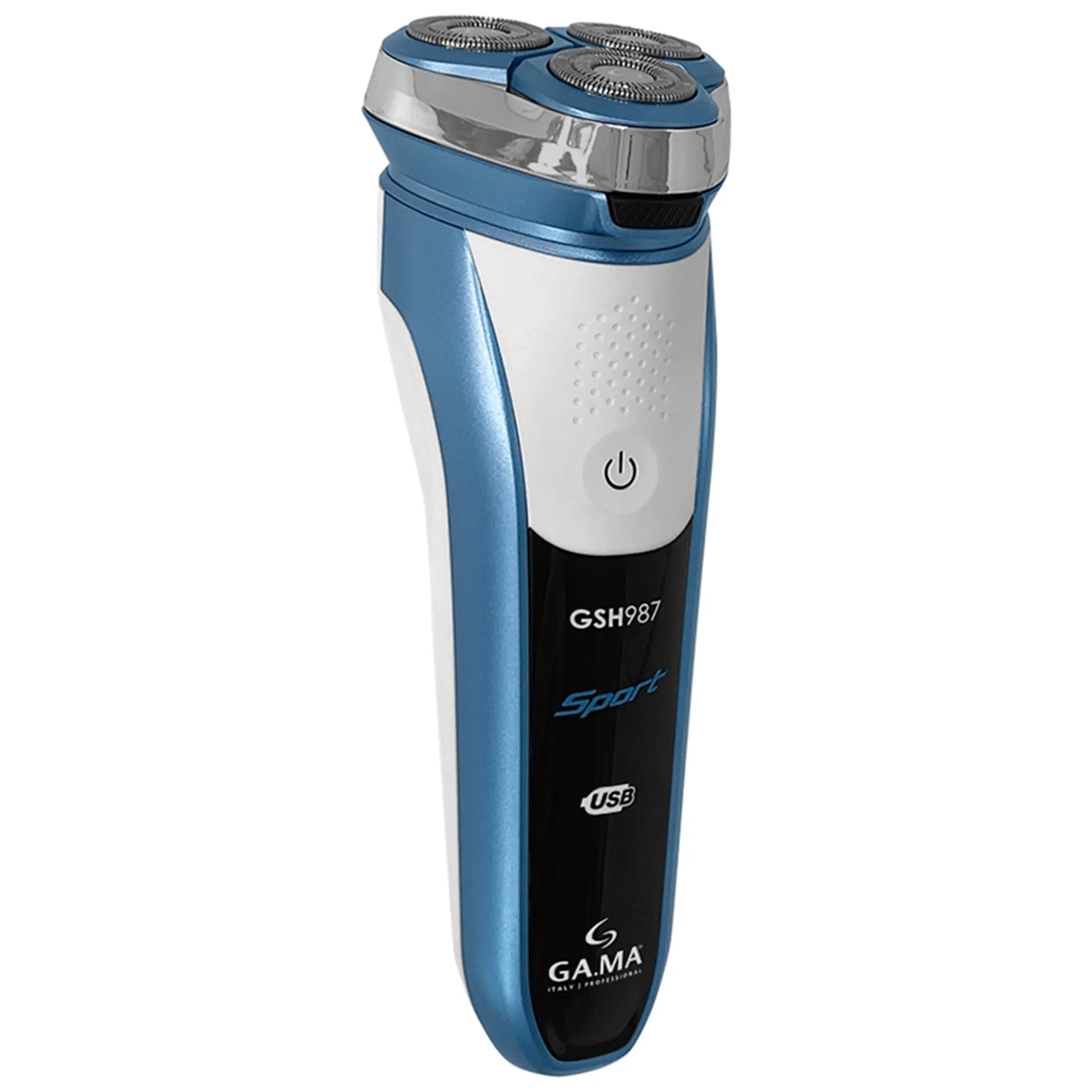 Barbeador Gama Sport 3 Lâminas à Prova d'água Sem Fio GSH987 - Branco/Azul - Bivolt