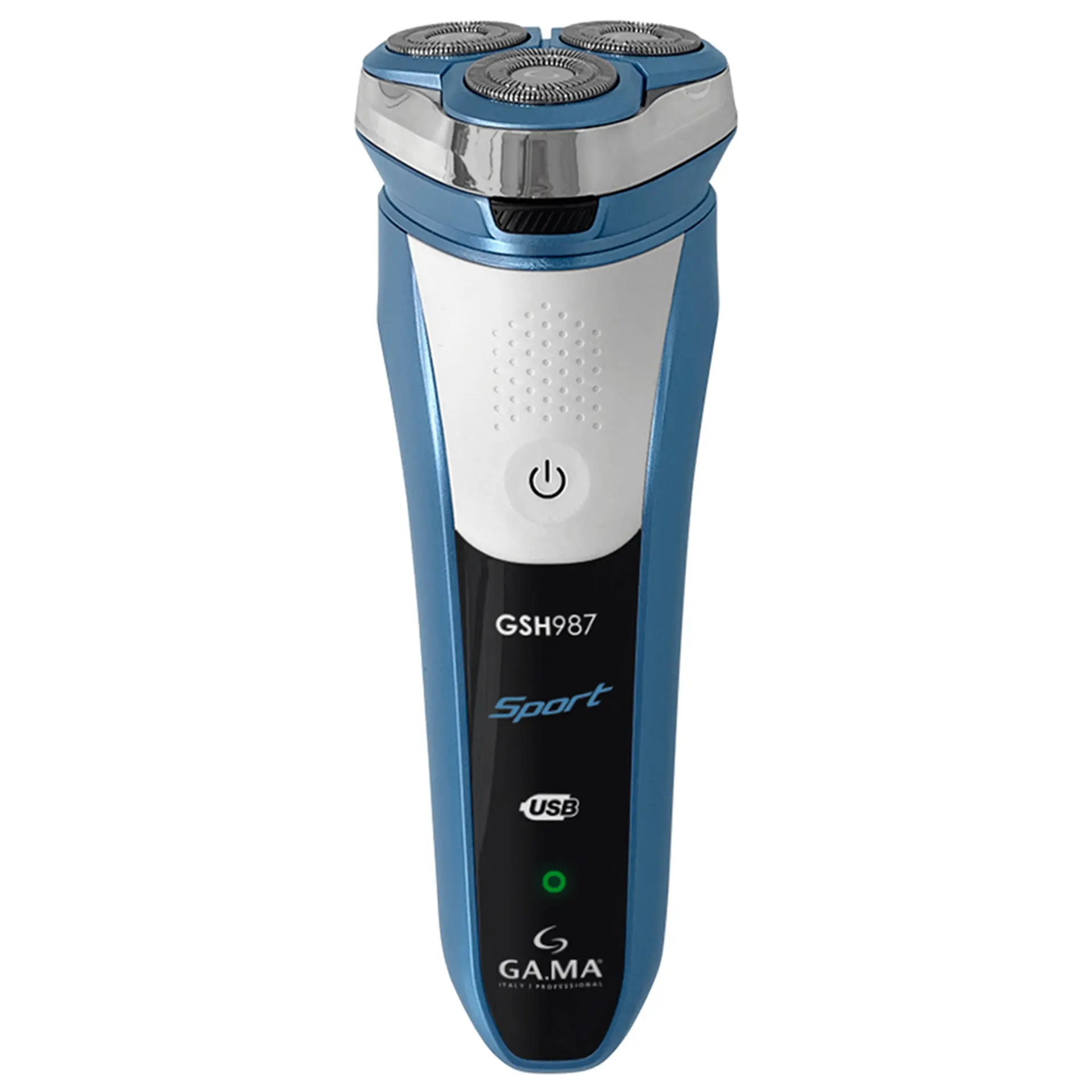 Barbeador Gama Sport 3 Lâminas à Prova d'água Sem Fio GSH987 - Branco/Azul - Bivolt