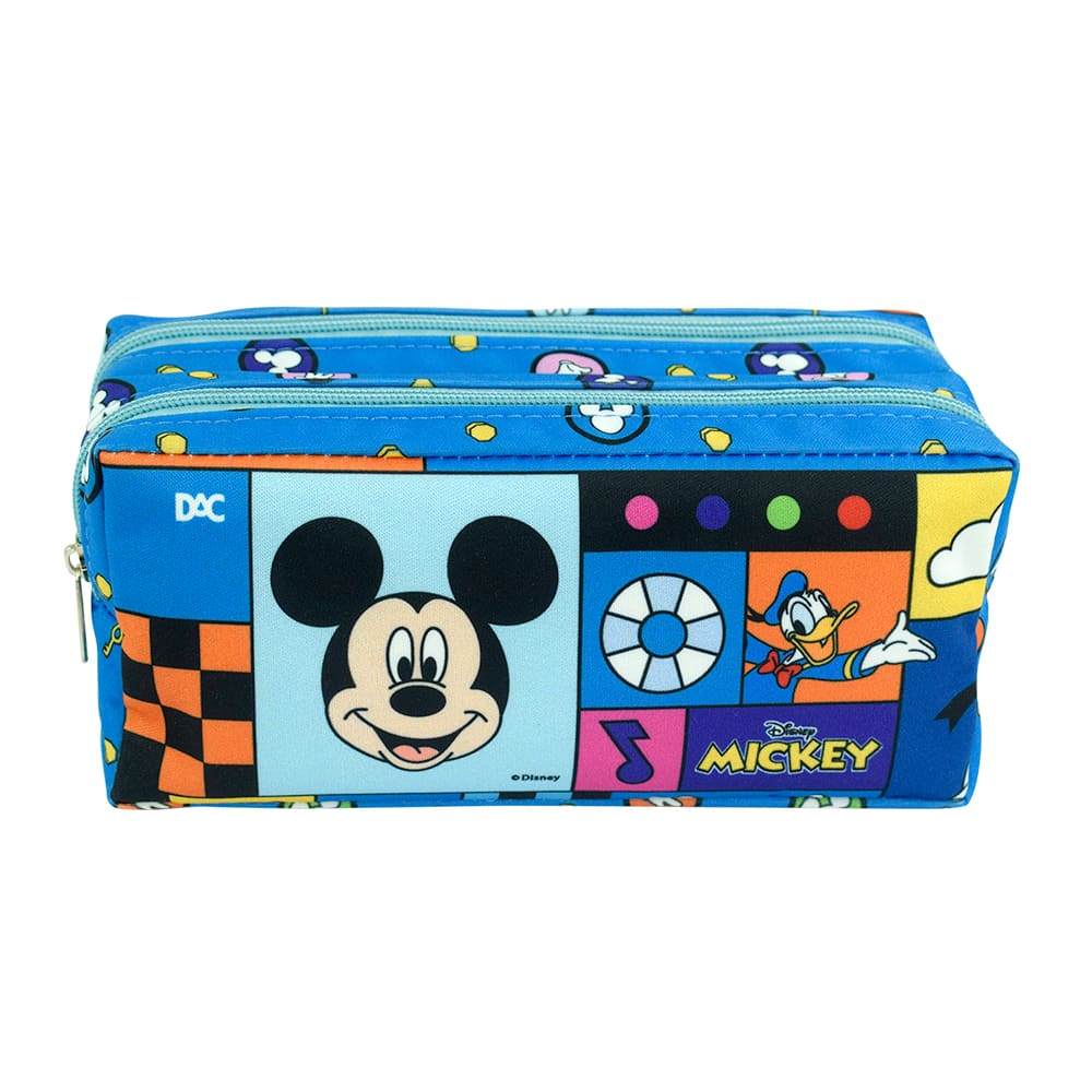 Estojo Escolar DAC Mickey Duplo em Tecido