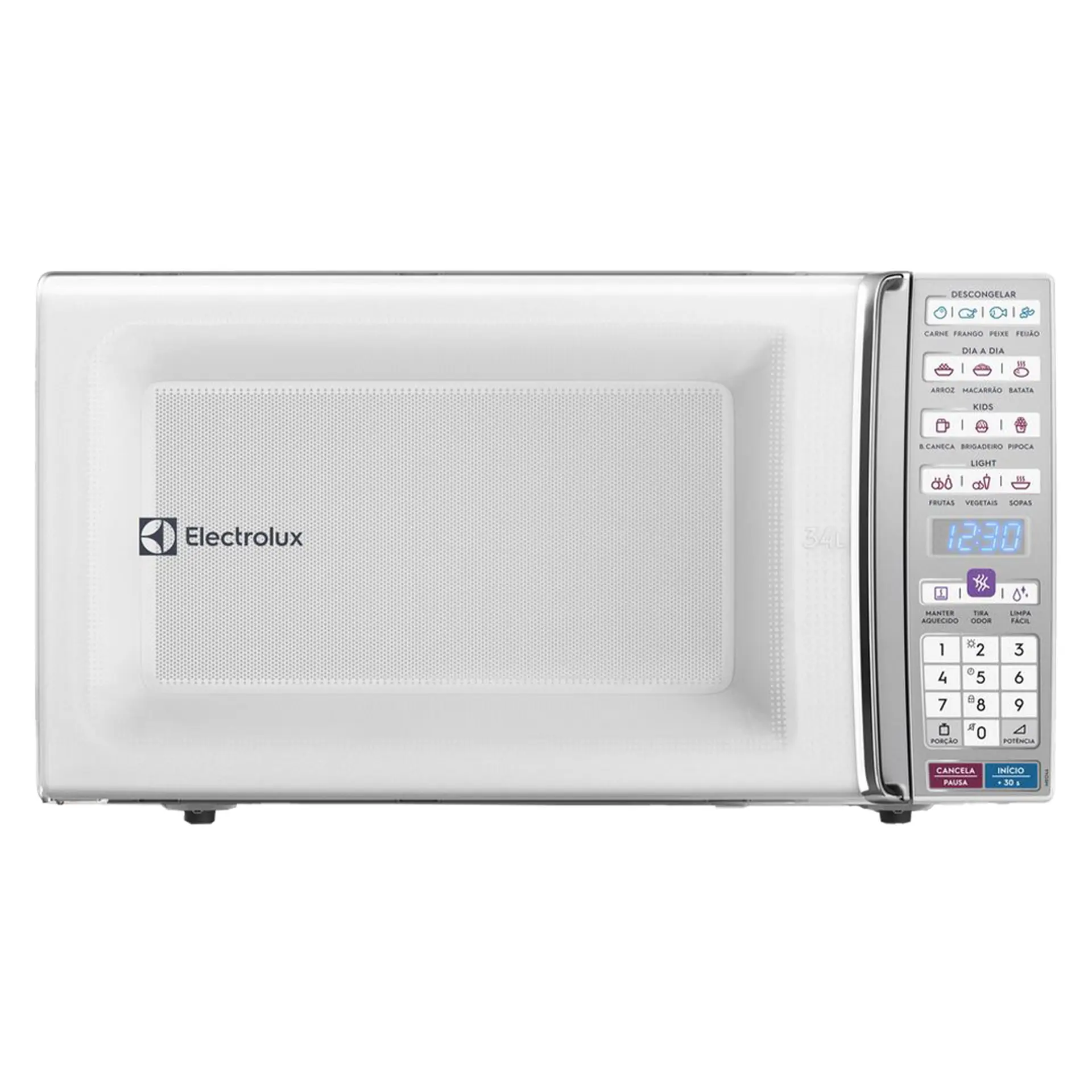 Micro-ondas Bancada Electrolux 34L Função Tira Odor e Manter Aquecido MEO44 - Branco - 110 Volts