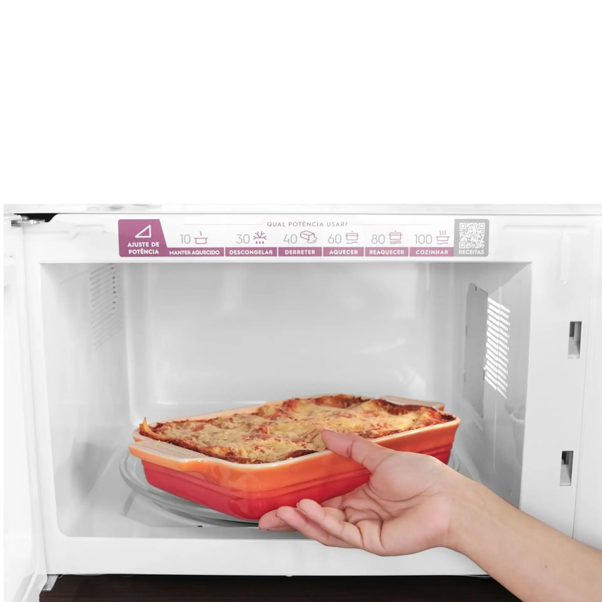 Micro-ondas Bancada Electrolux 34L Função Tira Odor e Manter Aquecido MEO44 - Branco - 110 Volts