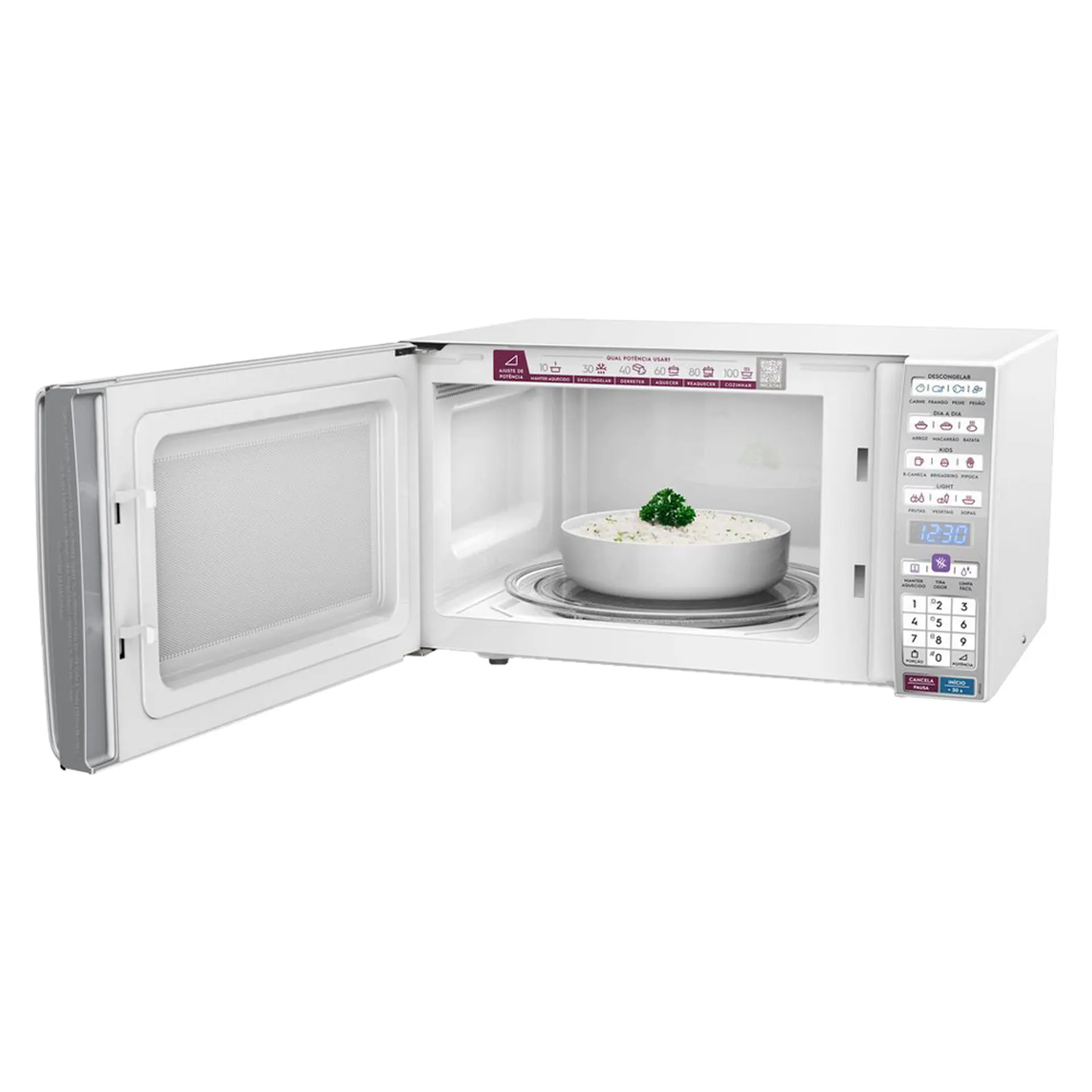 Micro-ondas Bancada Electrolux 34L Função Tira Odor e Manter Aquecido MEO44 - Branco - 110 Volts