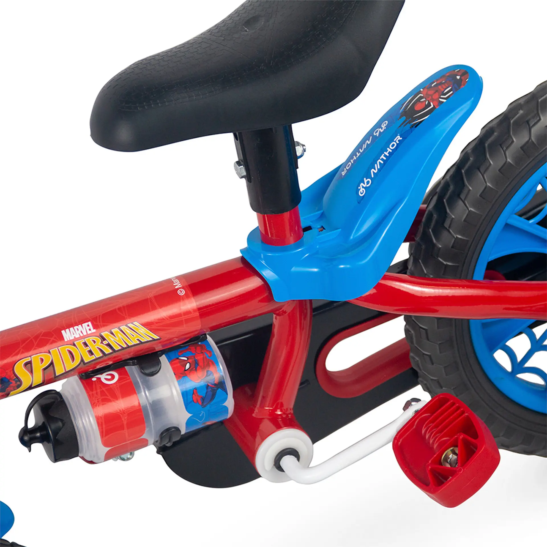 Bicicleta Infantil Aro 12 Nathor Spider Man Freio Tambor - Vermelho/Azul