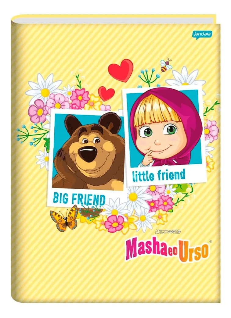 Caderno Brochura Jandaia Masha e o Urso Capa Dura 48 Folhas Sortido