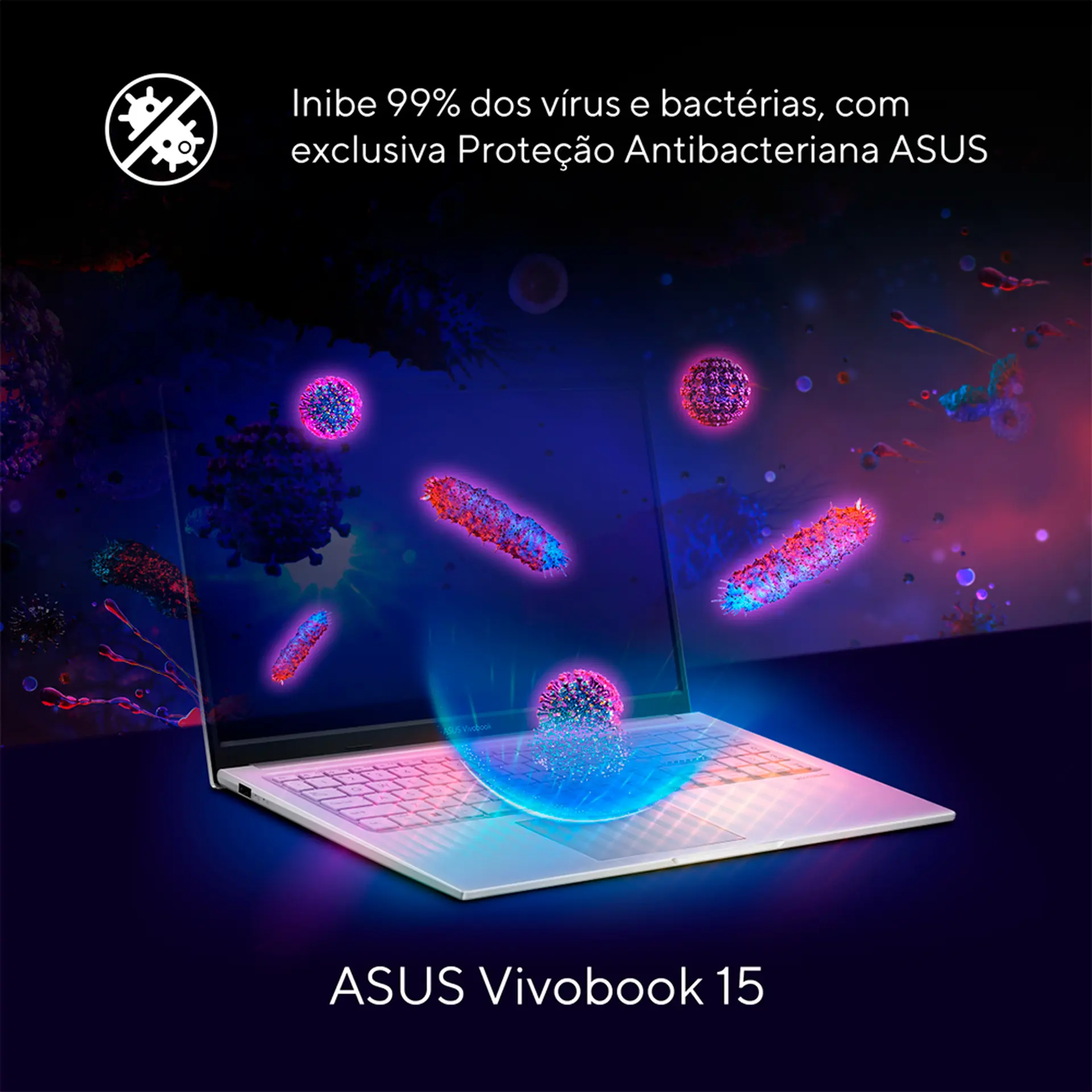 Notebook Asus 15.6" i5 W11 8GB 256GB SSD - Prata - Bivolt
