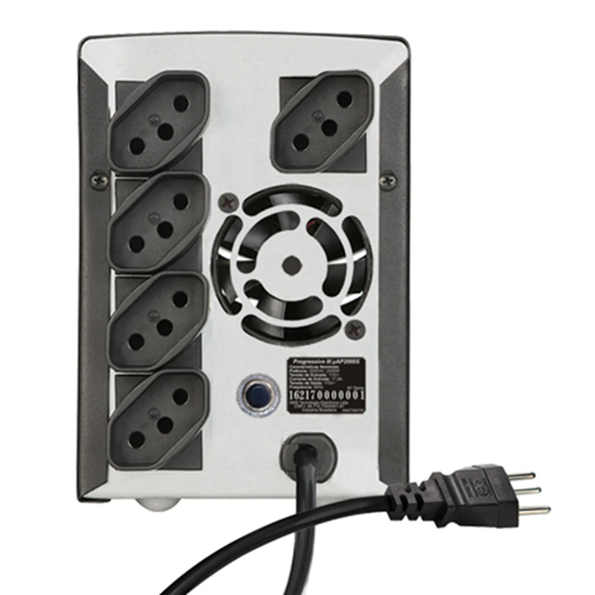 Estabilizador SMS Progressive III 2000VA 5 tomadas Fusível Rearmável 16217 - Preto - 110 Volts