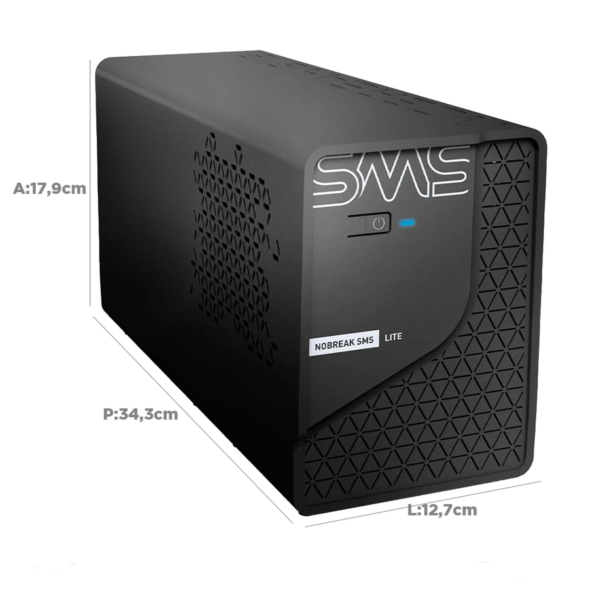 Nobreak SMS TECH 700BI 700VA 6 Tomadas 0029301 - Preto - Bivolt