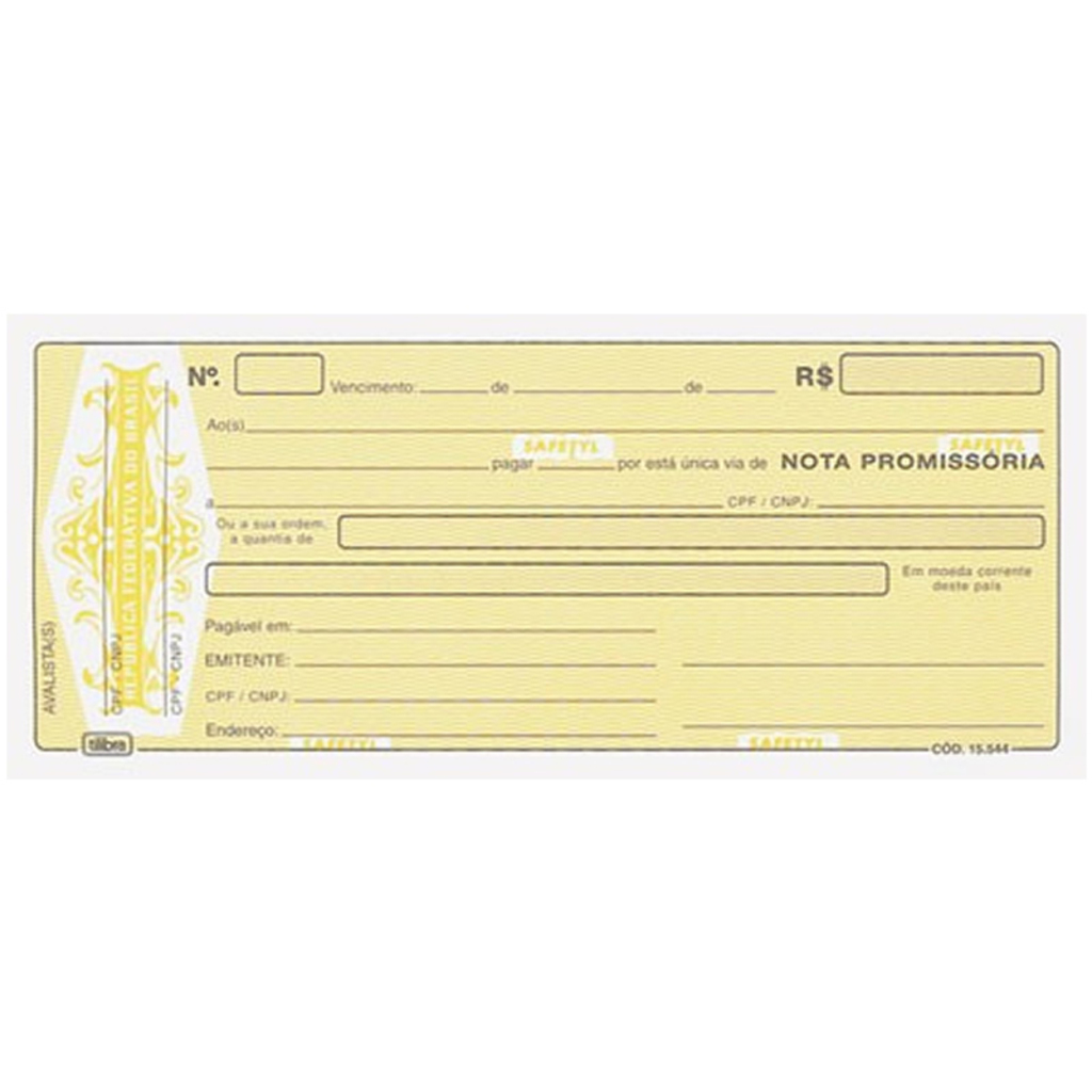 Nota Promissória Mini Tilibra 50 Folhas