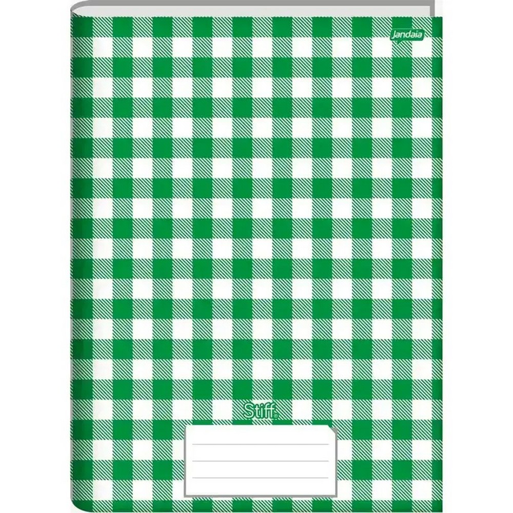 Caderno Brochurão Capa Dura Costurado 96 Fls 200x275 Xadrez Verde Unitário Jandaia 7589777