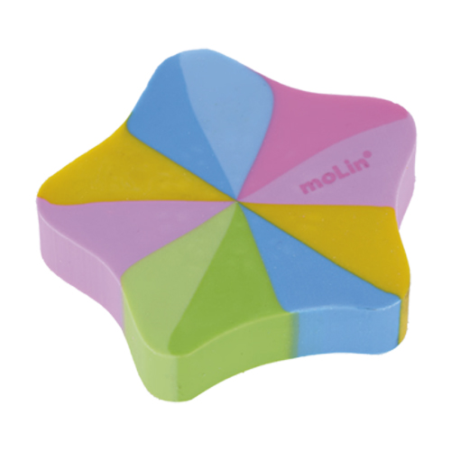 Borracha Escolar Molin Estrela Colorida
