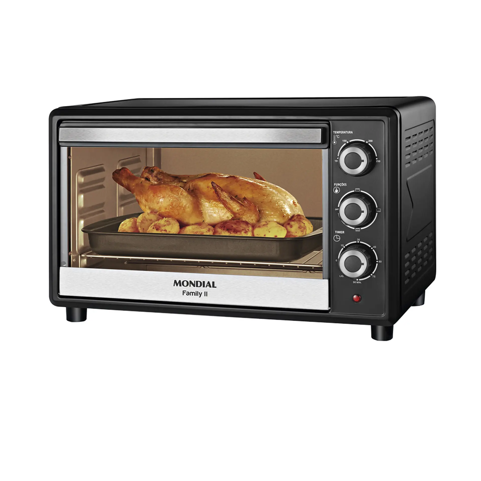 Forno Elétrico de Bancada Mondial Family II 42L 1600W RN-42-B - Preto - 110 Volts