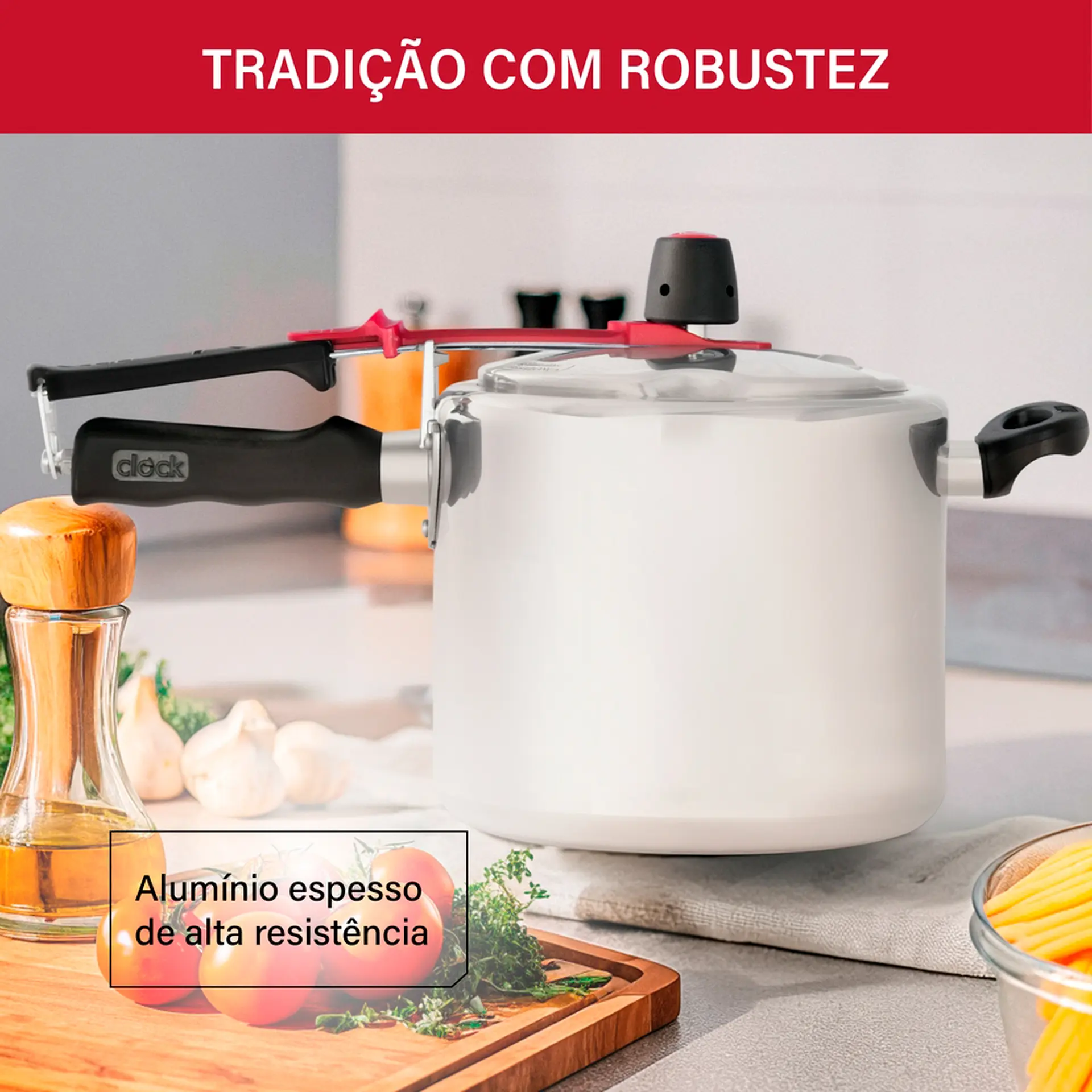 Panela de Pressão Clock Alumínio 7L Original