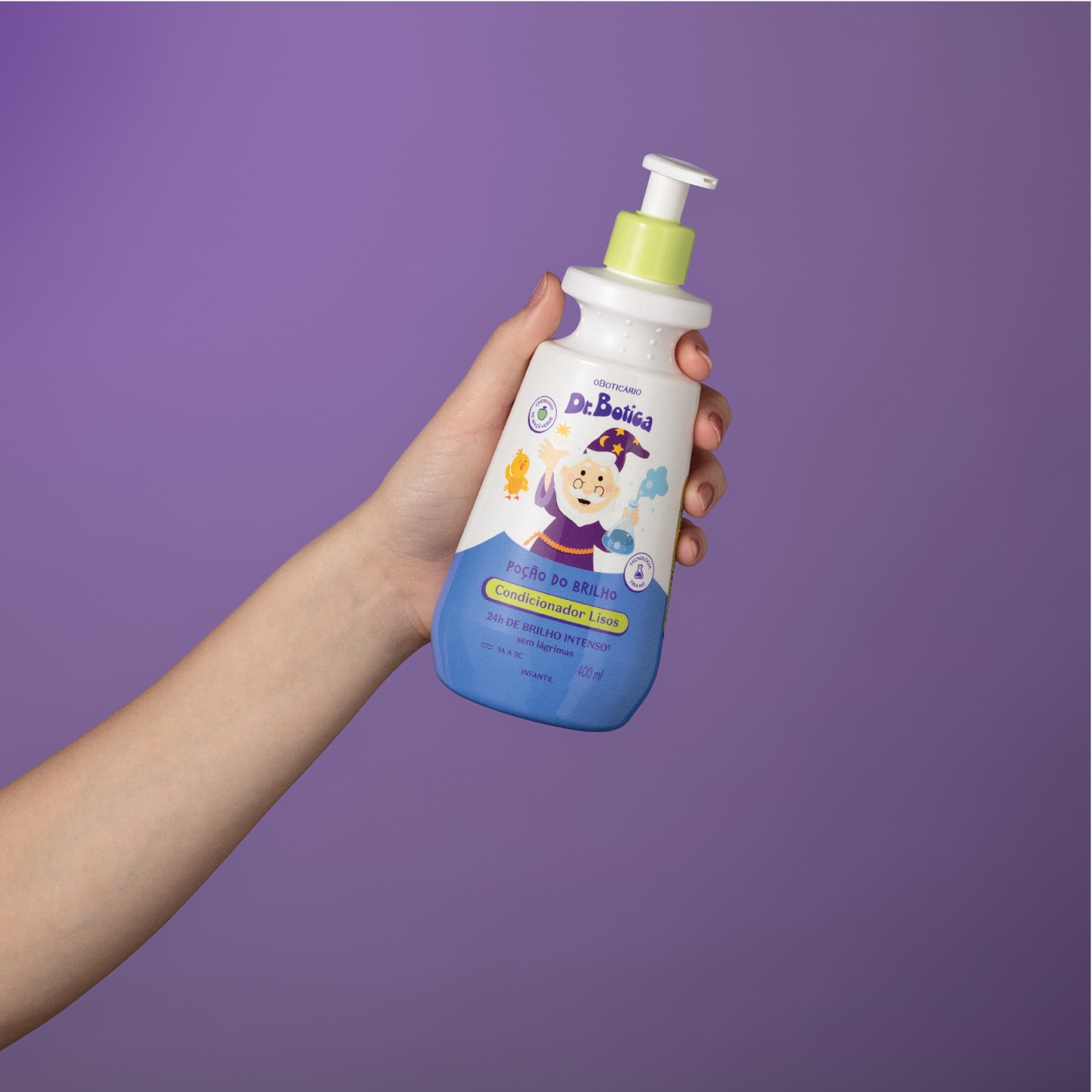 Condicionador Infantil Cabelos Lisos 1A À 2C Dr.Botica Poção do Brilho 400ml