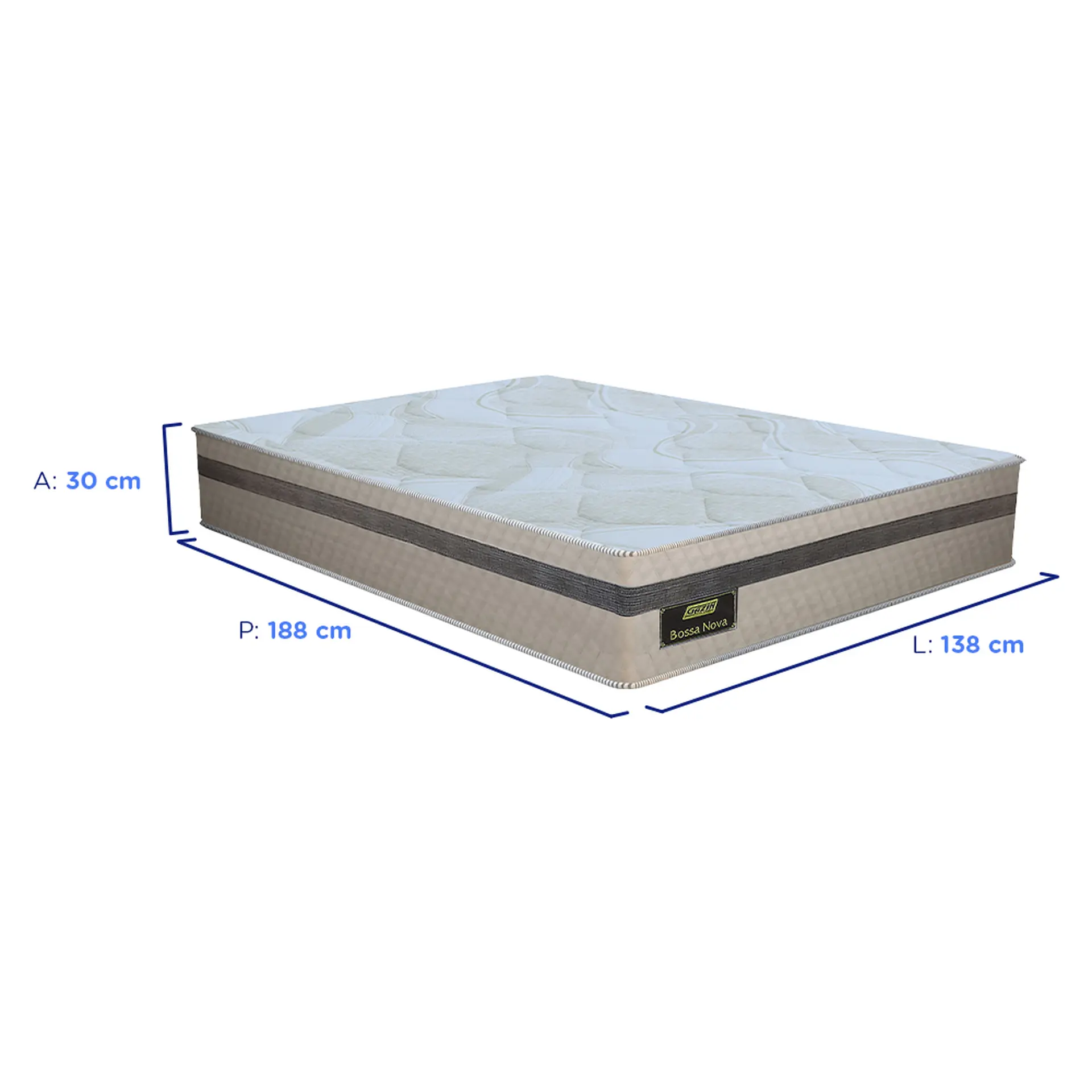 Colchão Cama Box Gazin Molas BlueWave Casal Bossa Nova 138x188