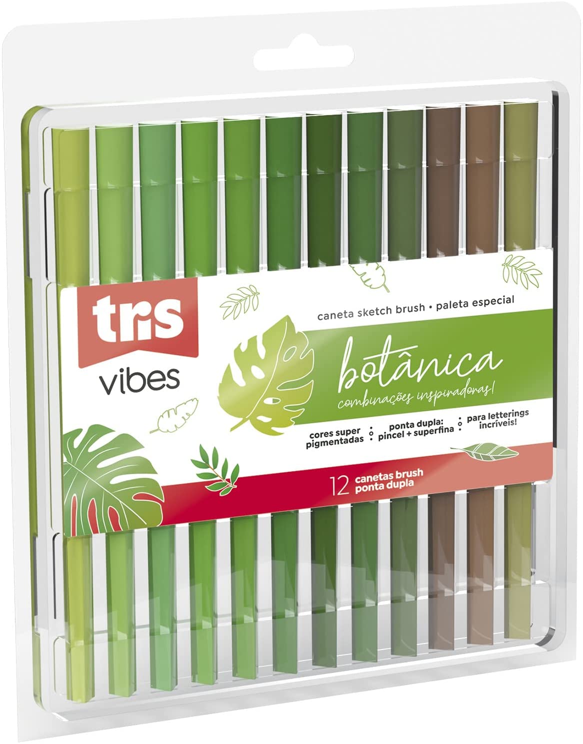 Caneta Hidrocor Tris Vibes Sketch Botan com 12 Unidades